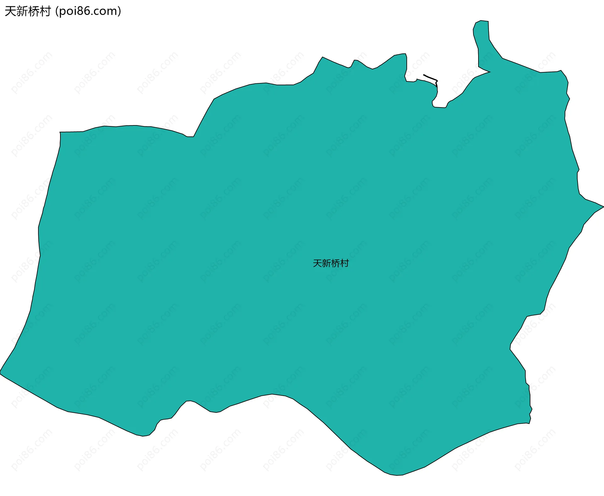 天新桥村边界地图