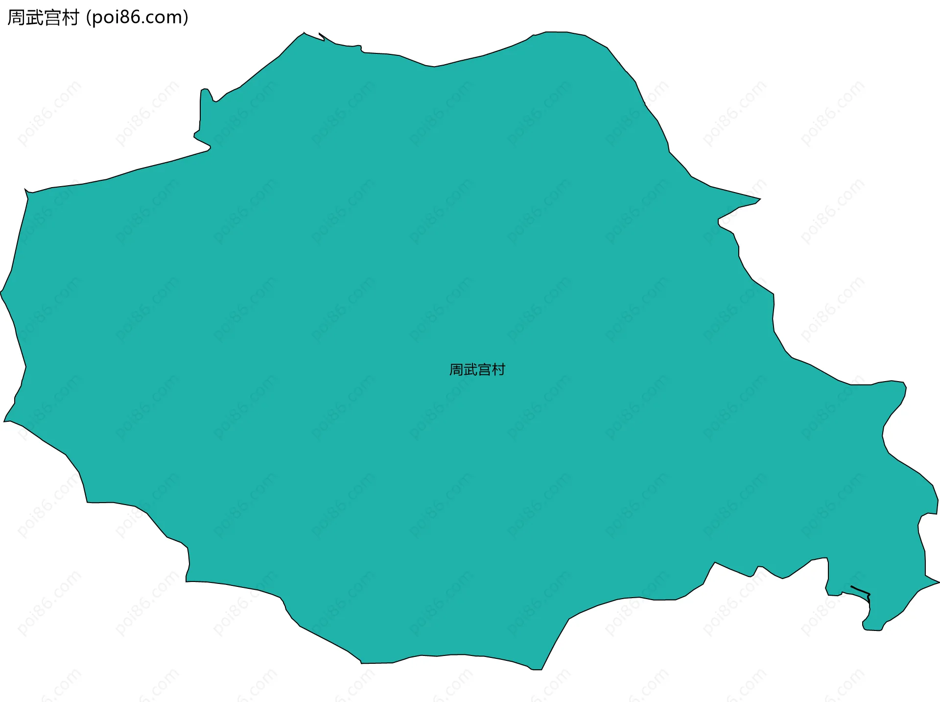 周武宫村边界地图