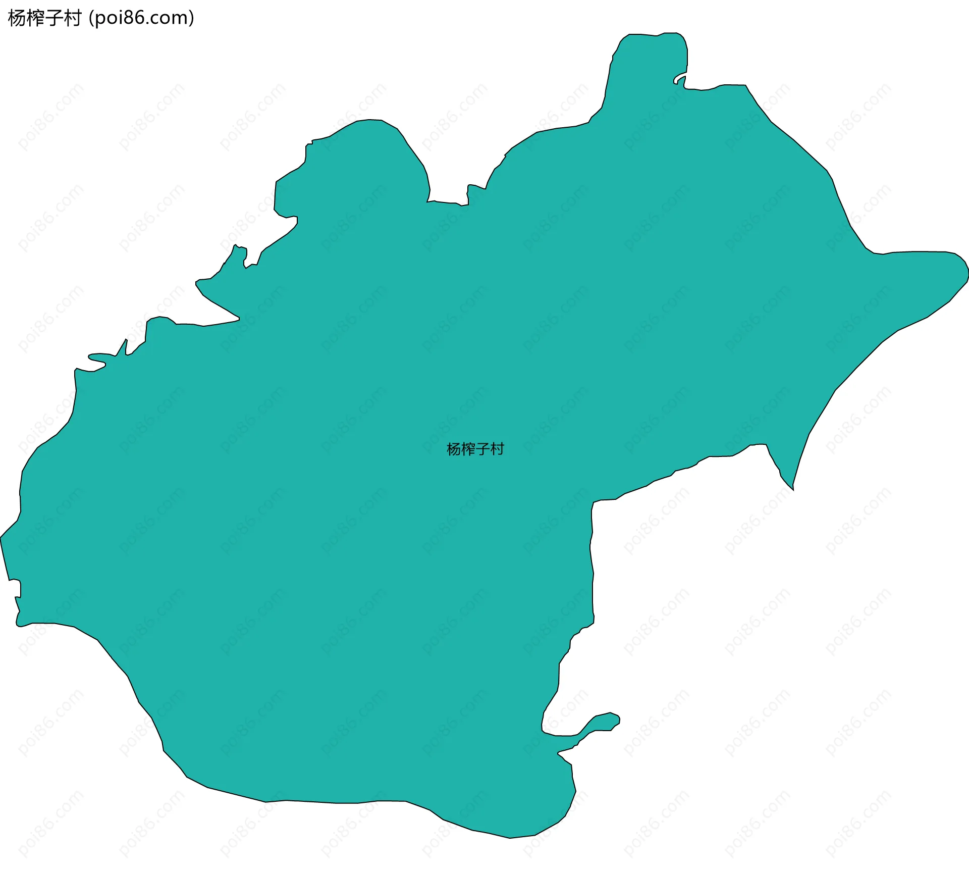 杨榨子村边界地图