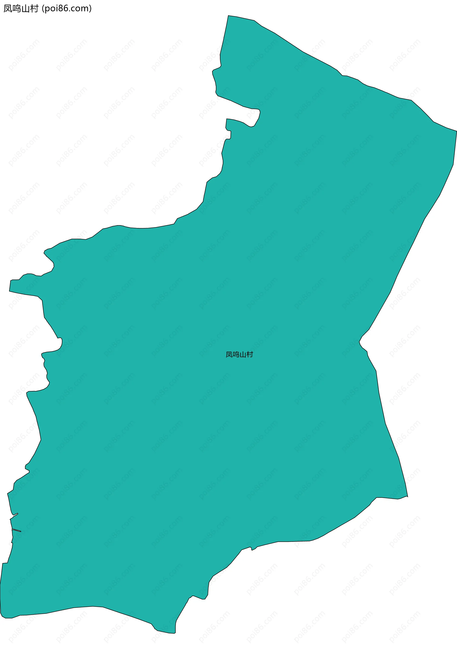 凤鸣山村边界地图