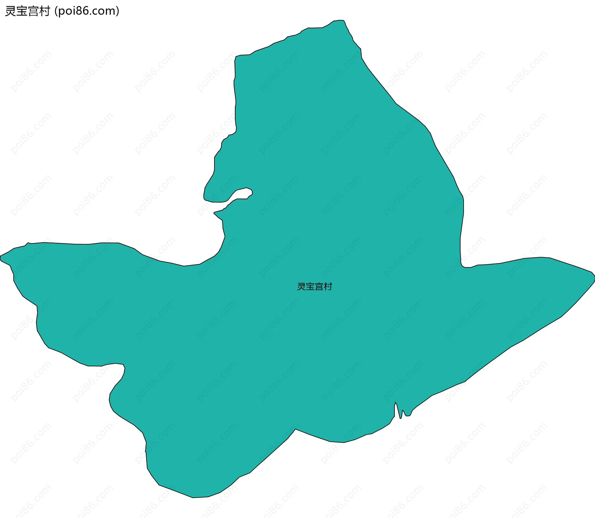 灵宝宫村边界地图