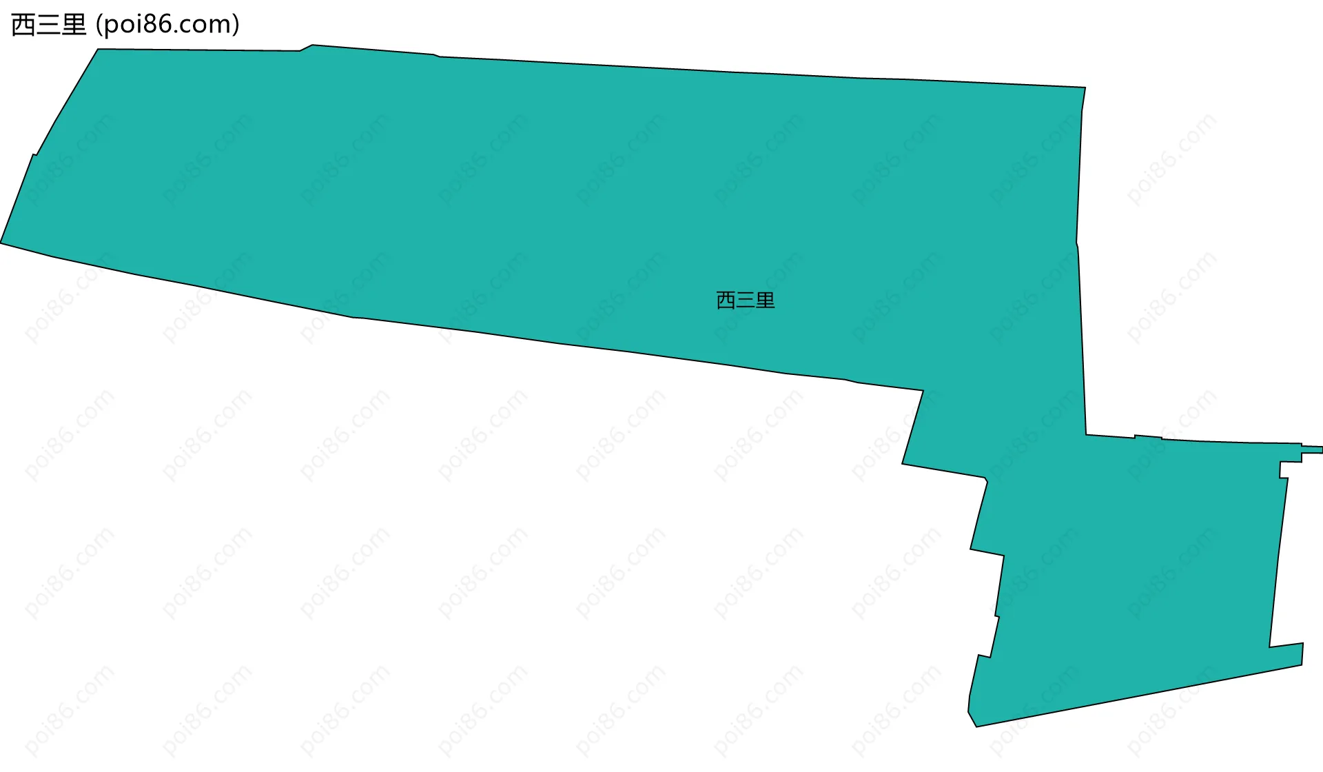 西三里边界地图