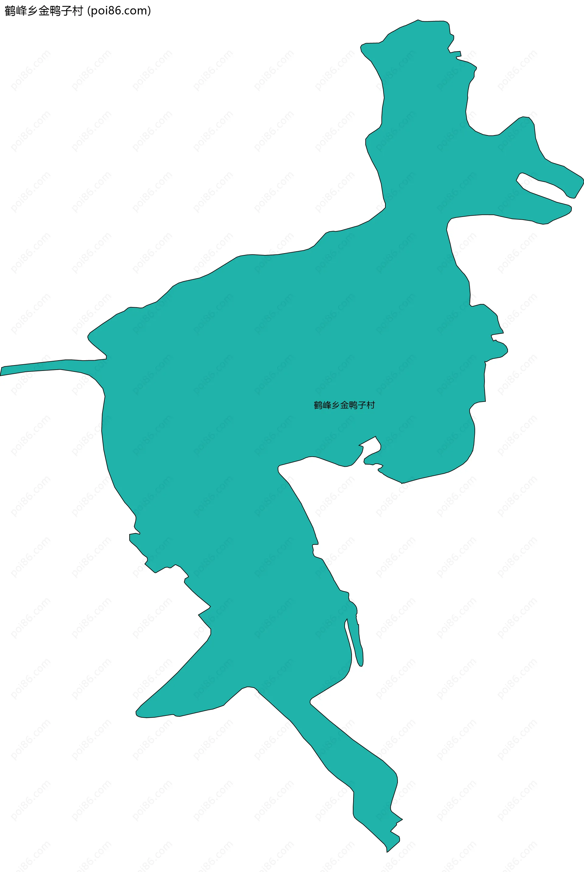 鹤峰乡金鸭子村边界地图