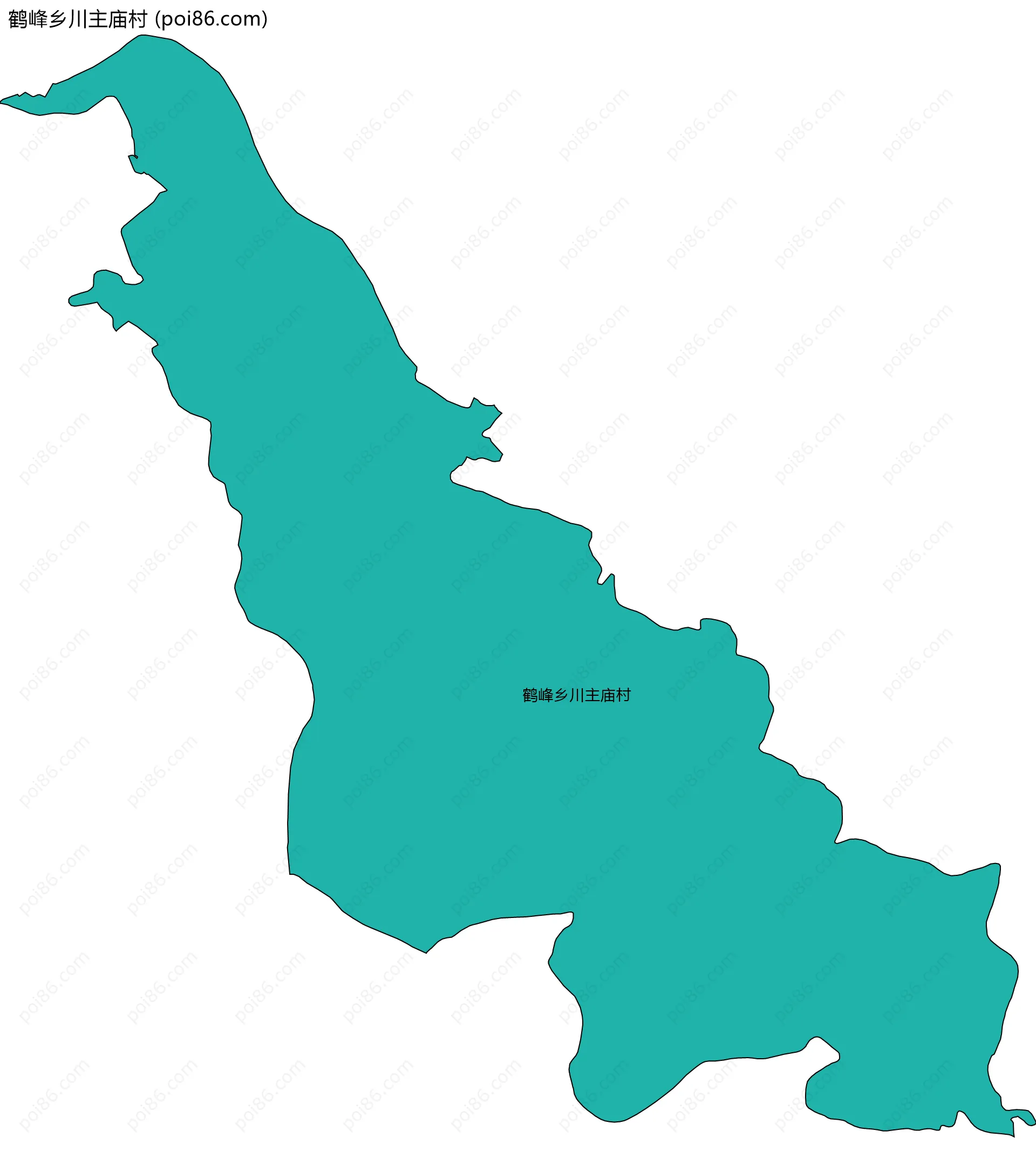 鹤峰乡川主庙村边界地图