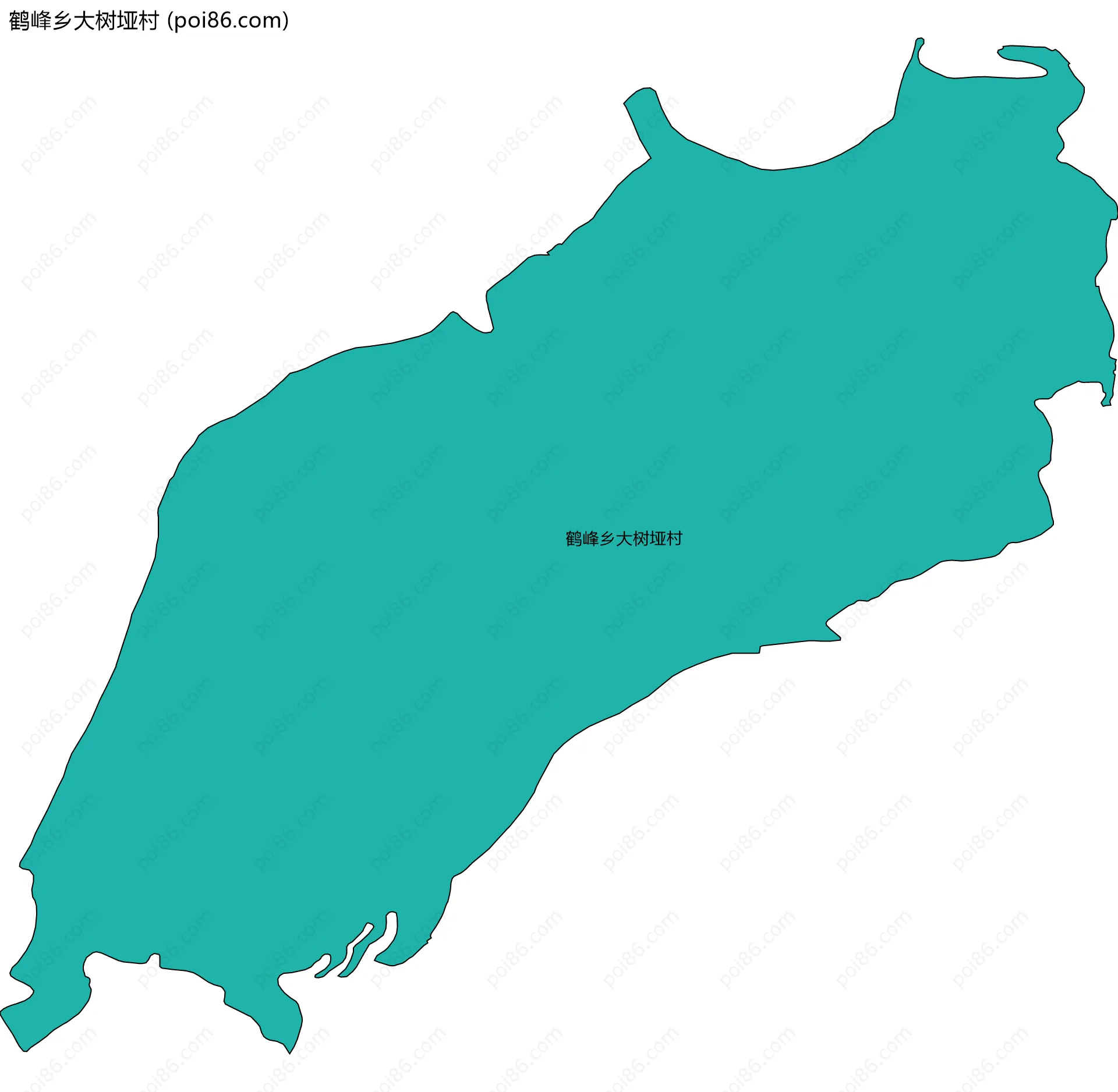 鹤峰乡大树垭村边界地图