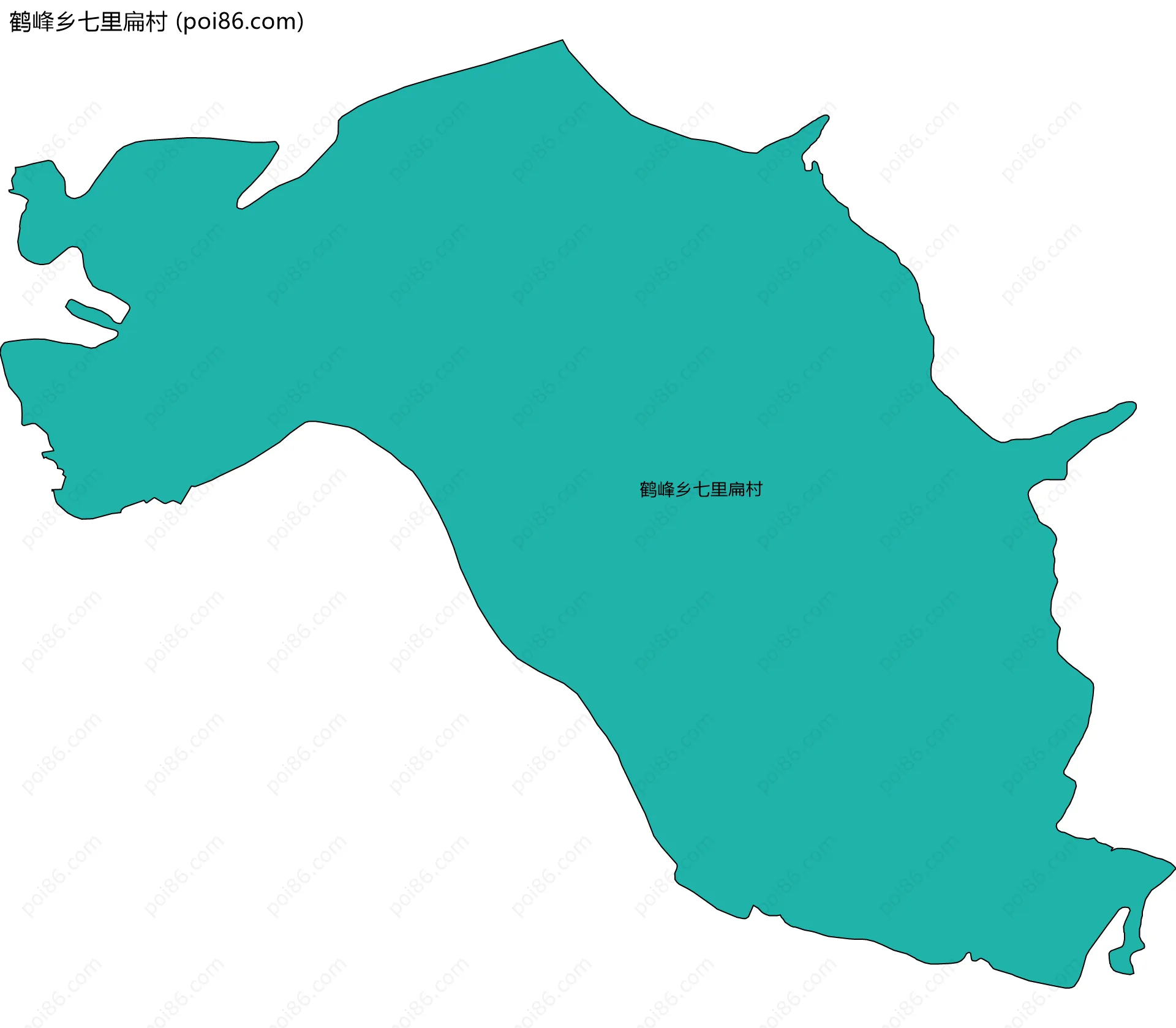 鹤峰乡七里扁村边界地图
