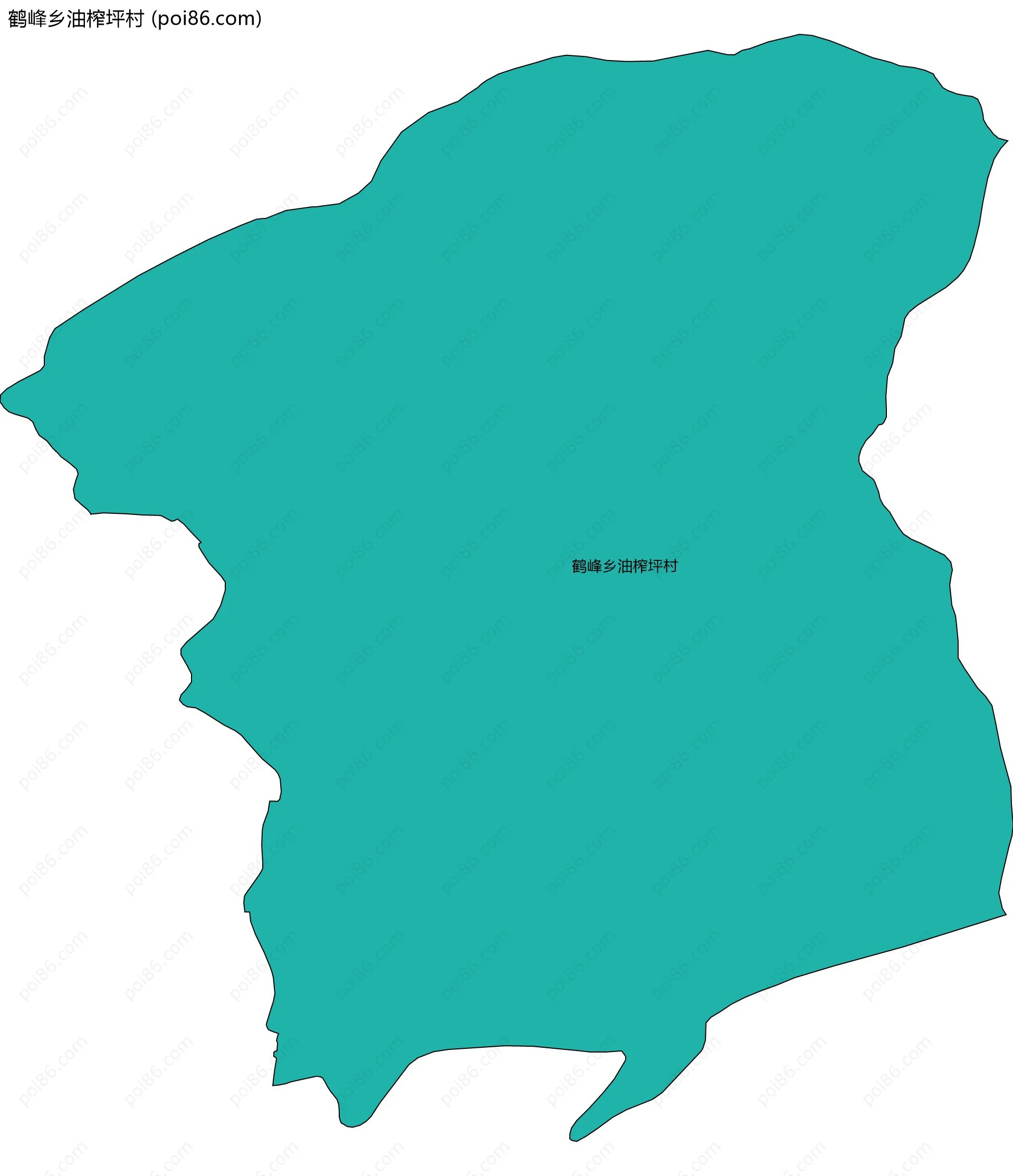 鹤峰乡油榨坪村边界地图