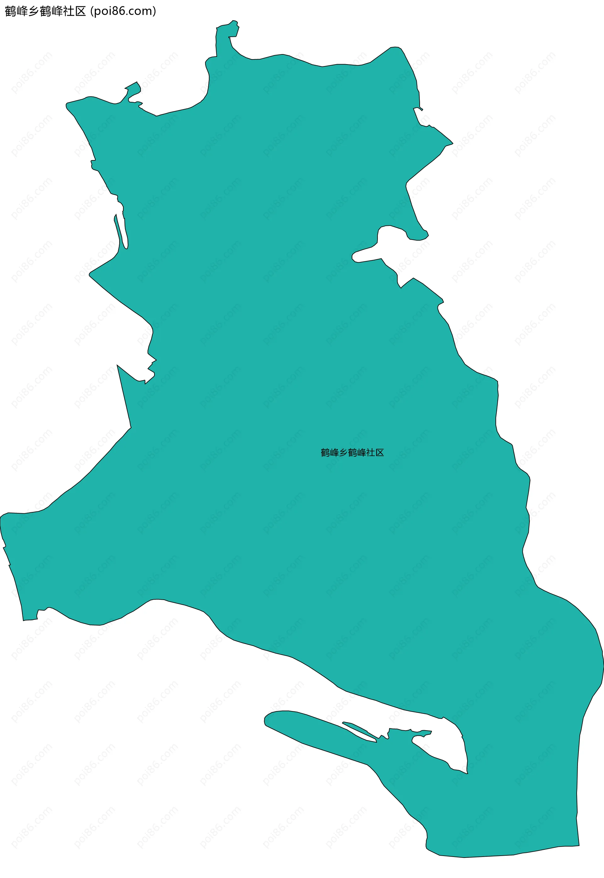 鹤峰乡鹤峰社区边界地图