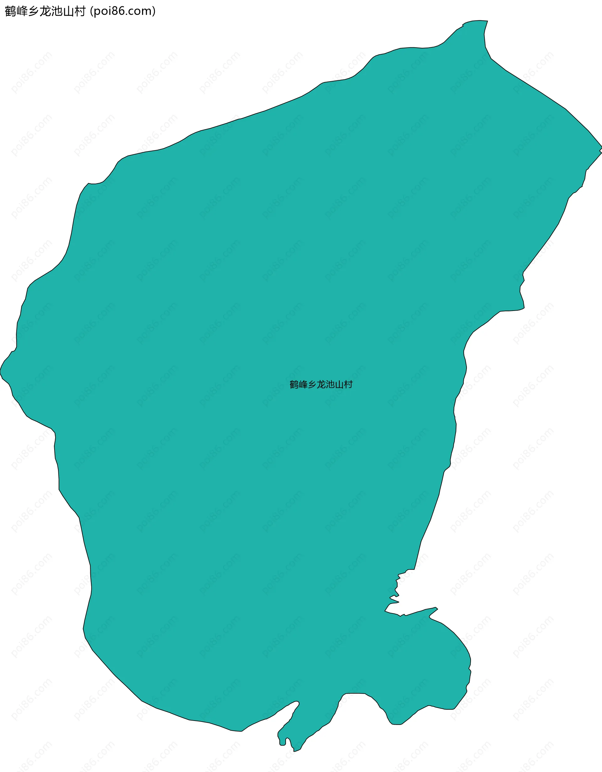 鹤峰乡龙池山村边界地图