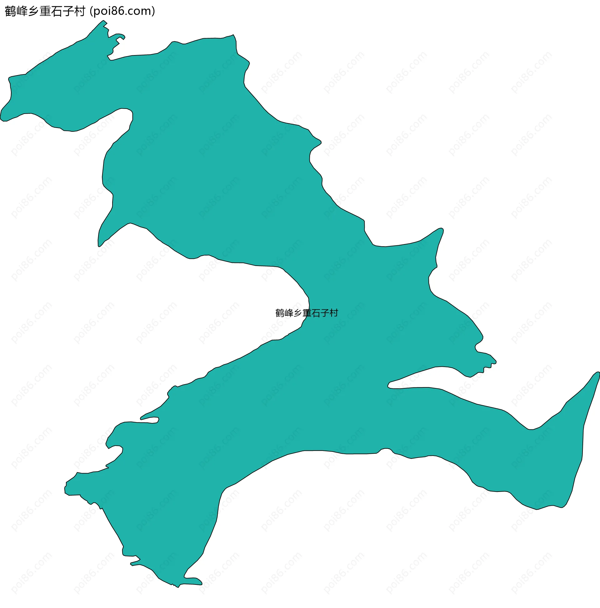 鹤峰乡重石子村边界地图