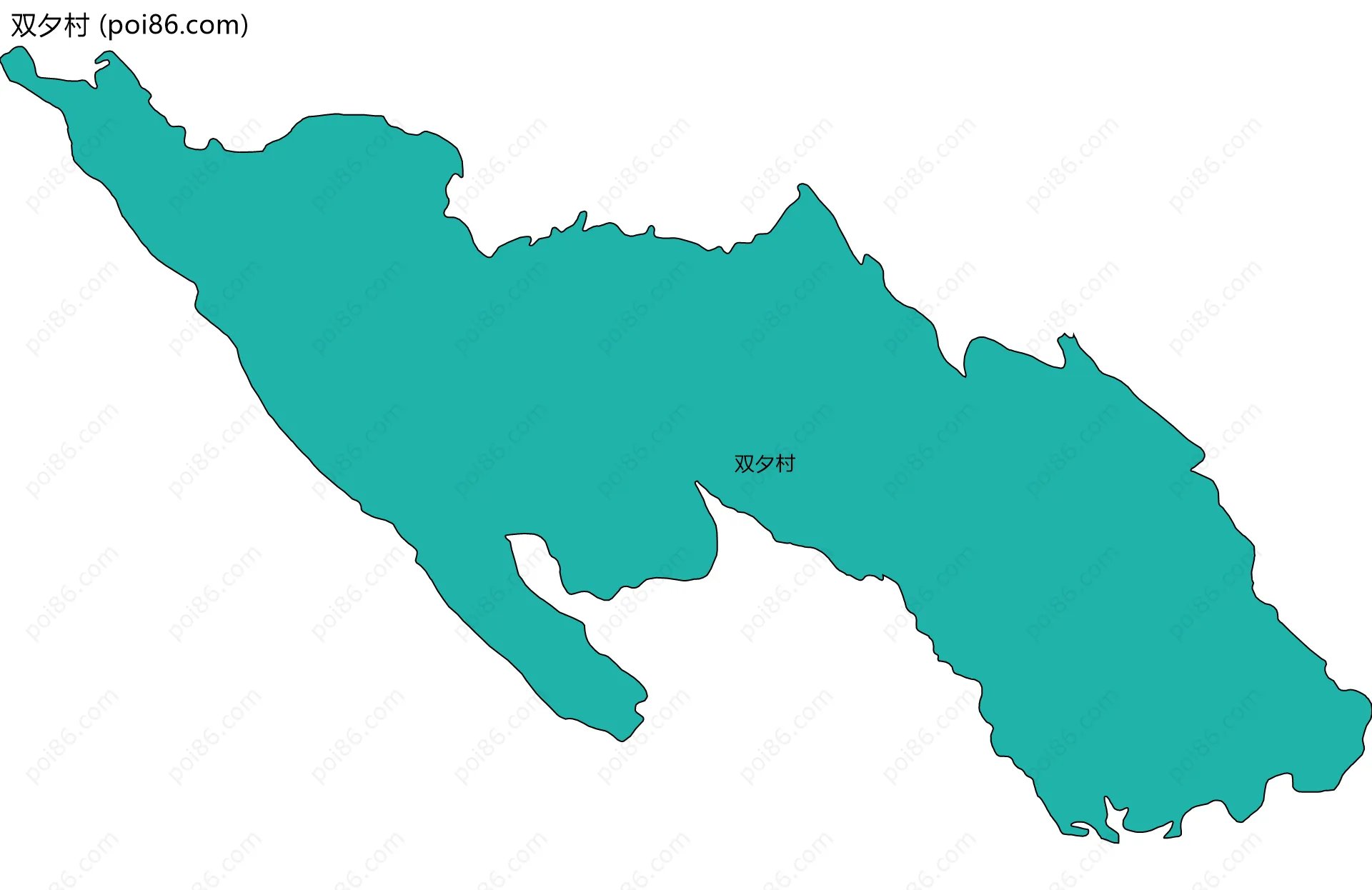 双夕村边界地图