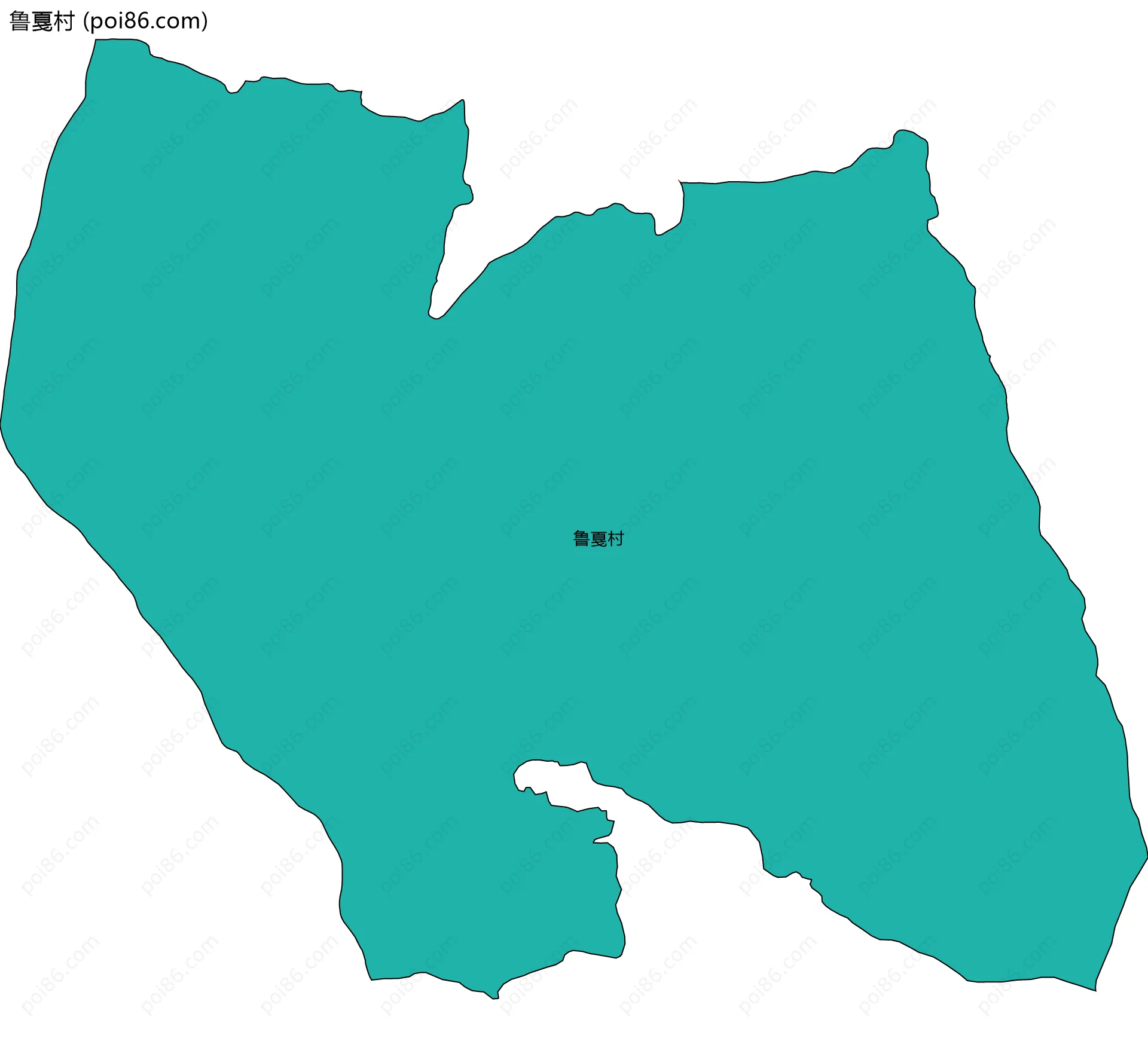 鲁戛村边界地图