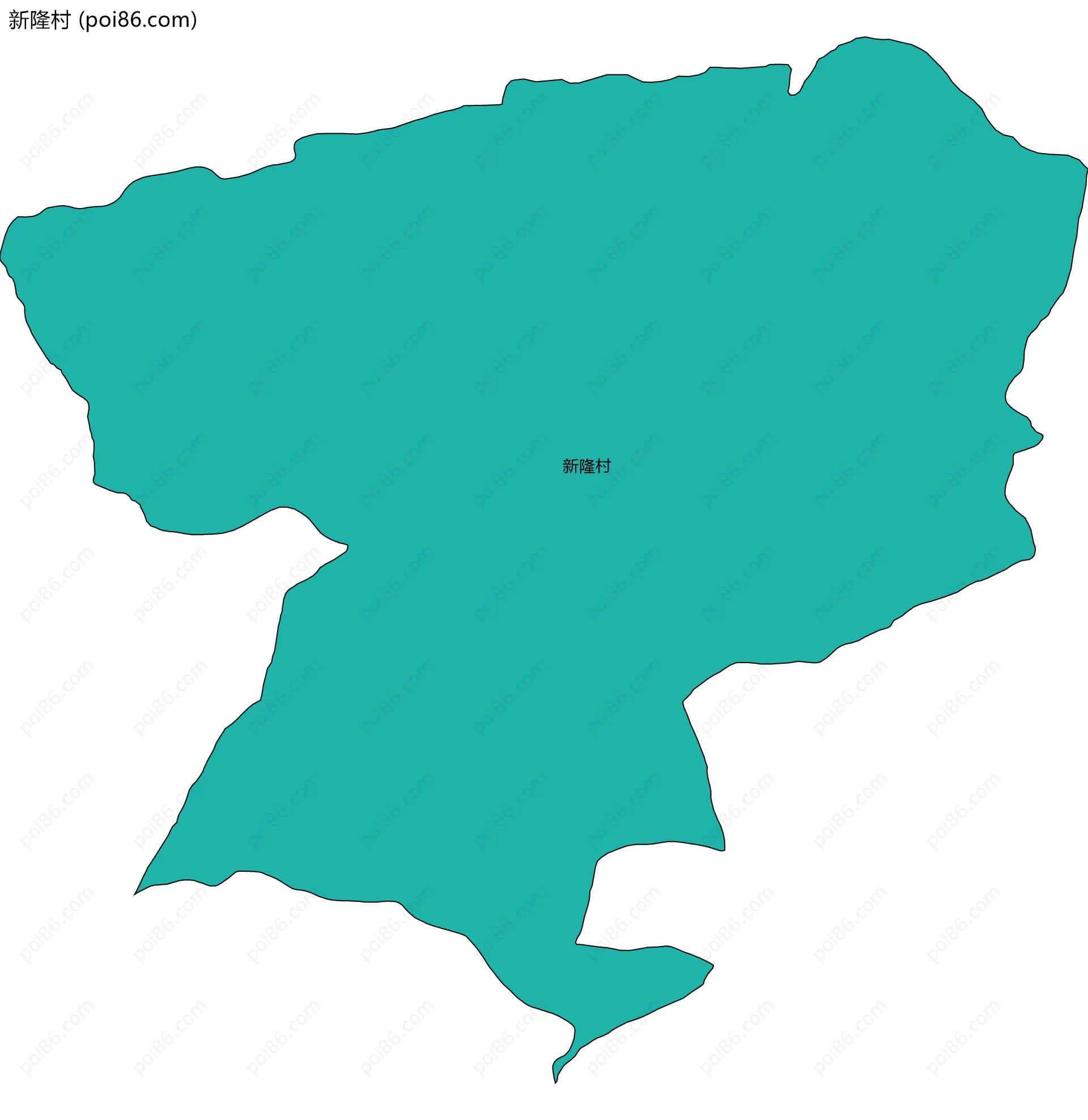 新隆村边界地图