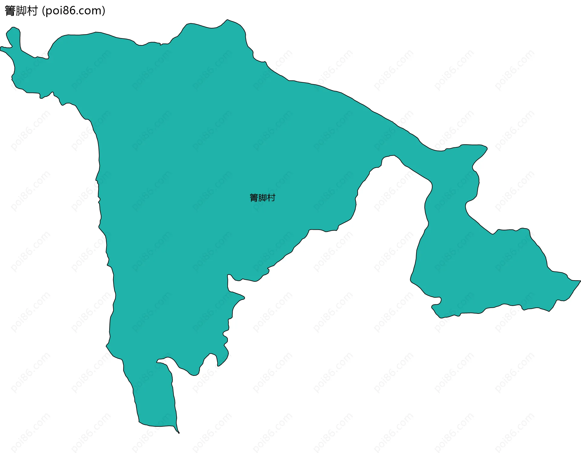 箐脚村边界地图