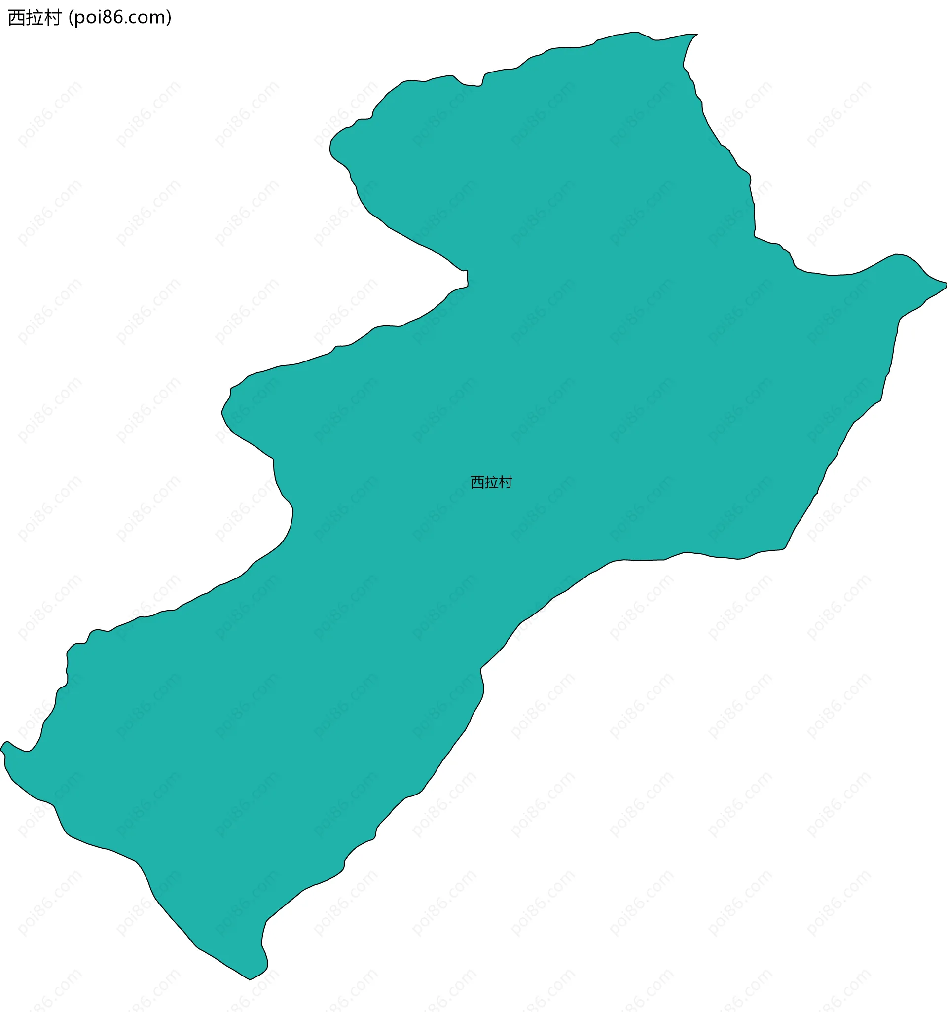 西拉村边界地图