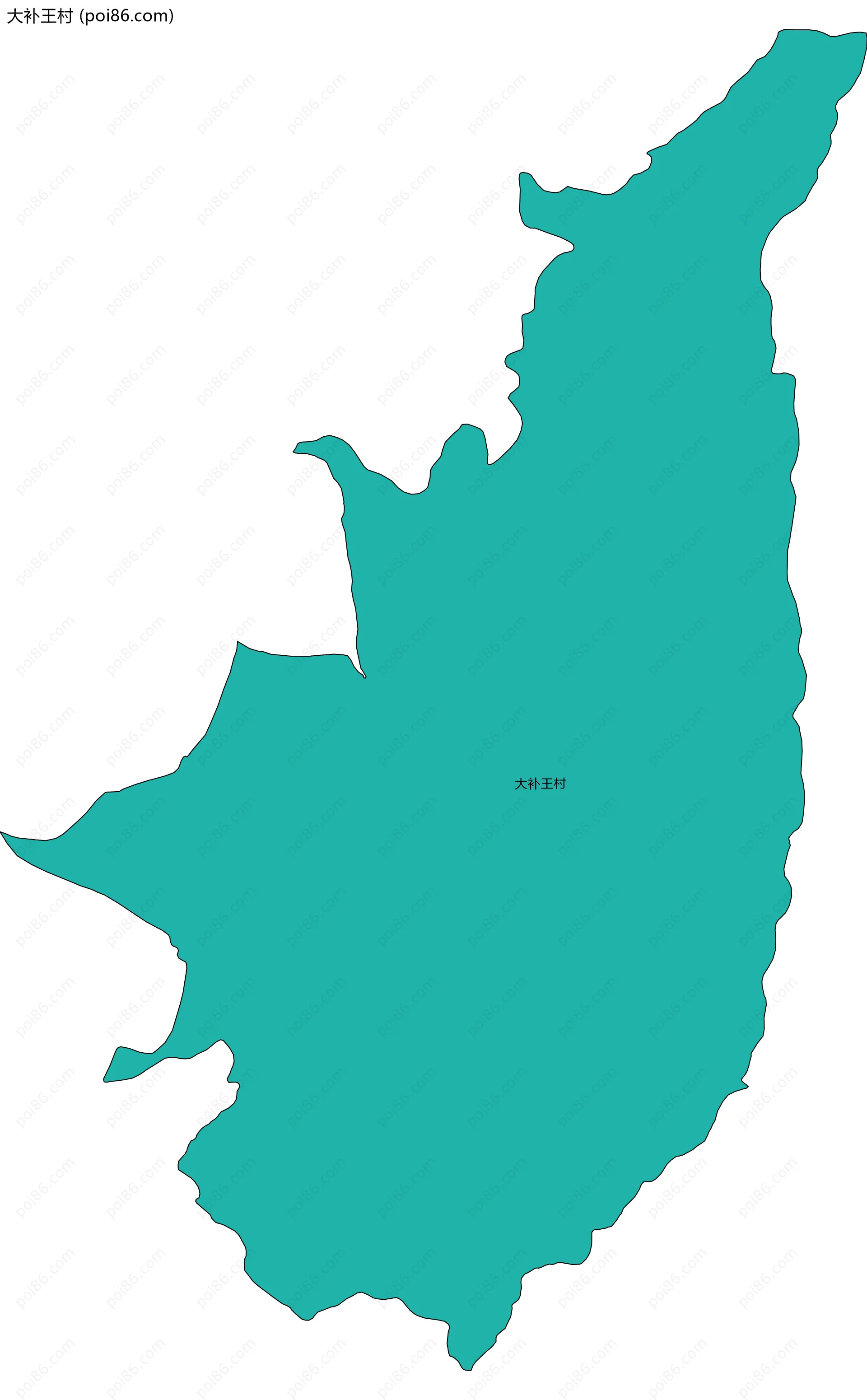 大补王村边界地图