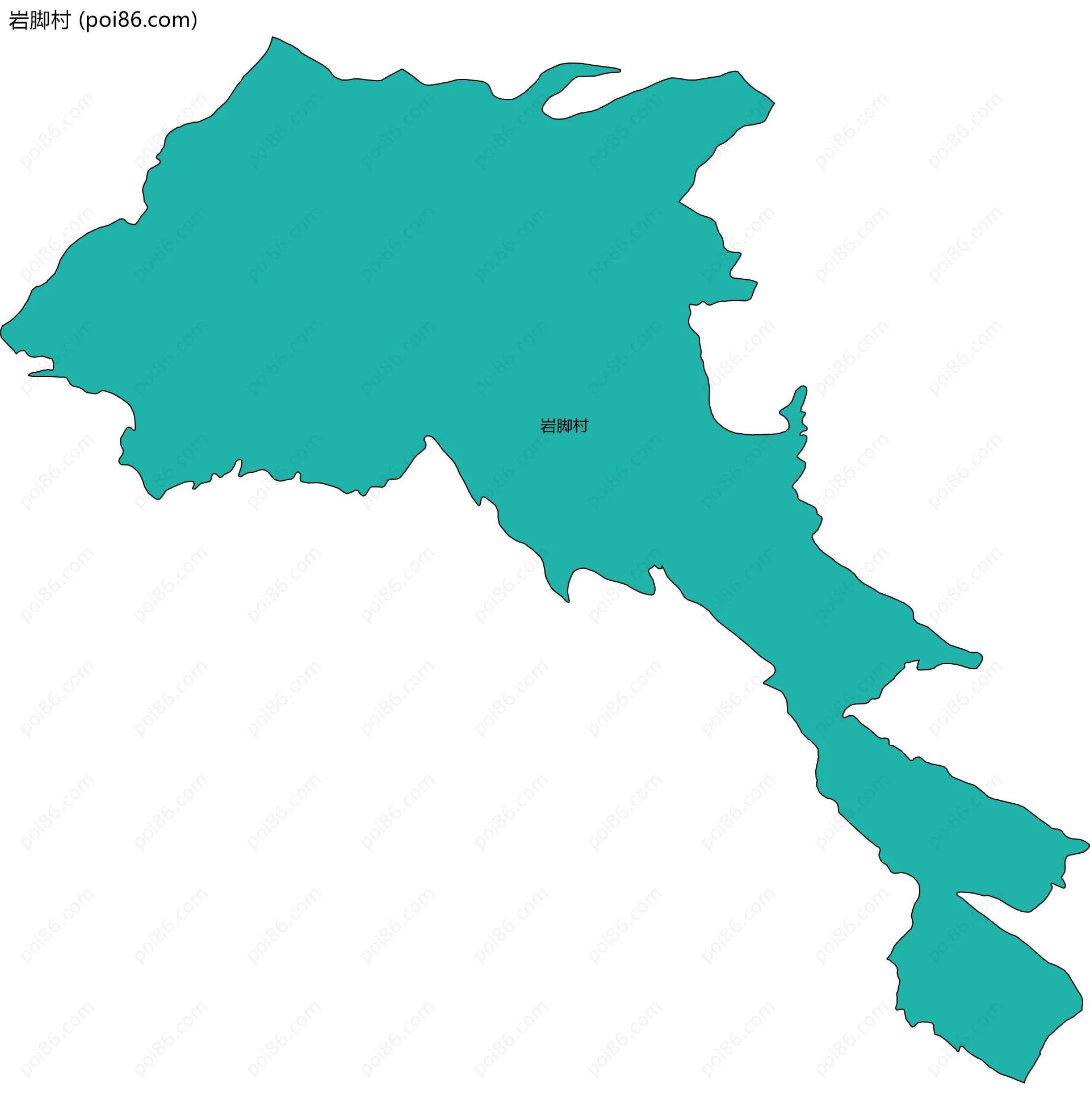 岩脚村边界地图