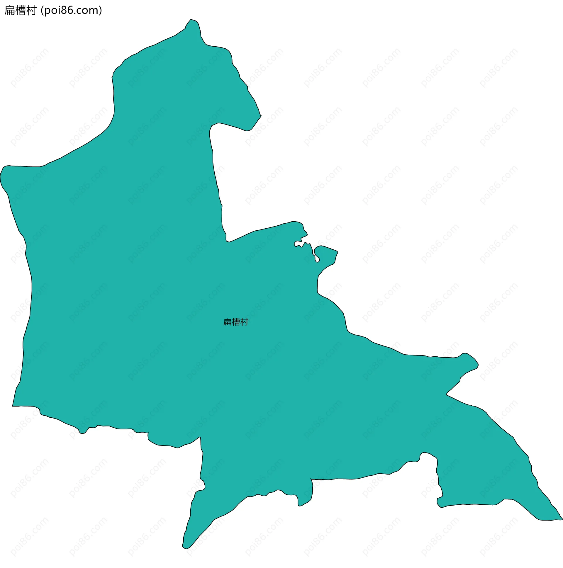 扁槽村边界地图