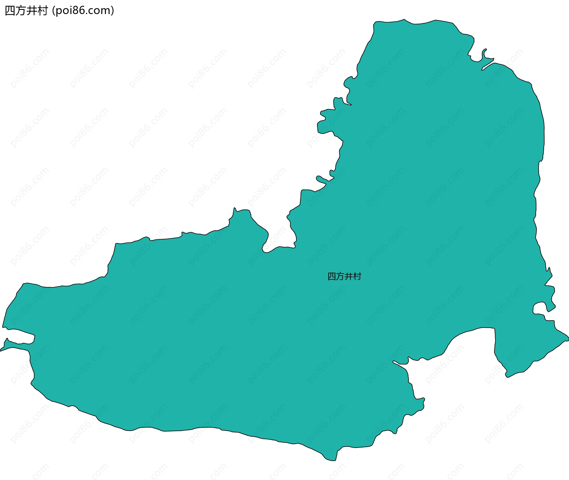 四方井村边界地图