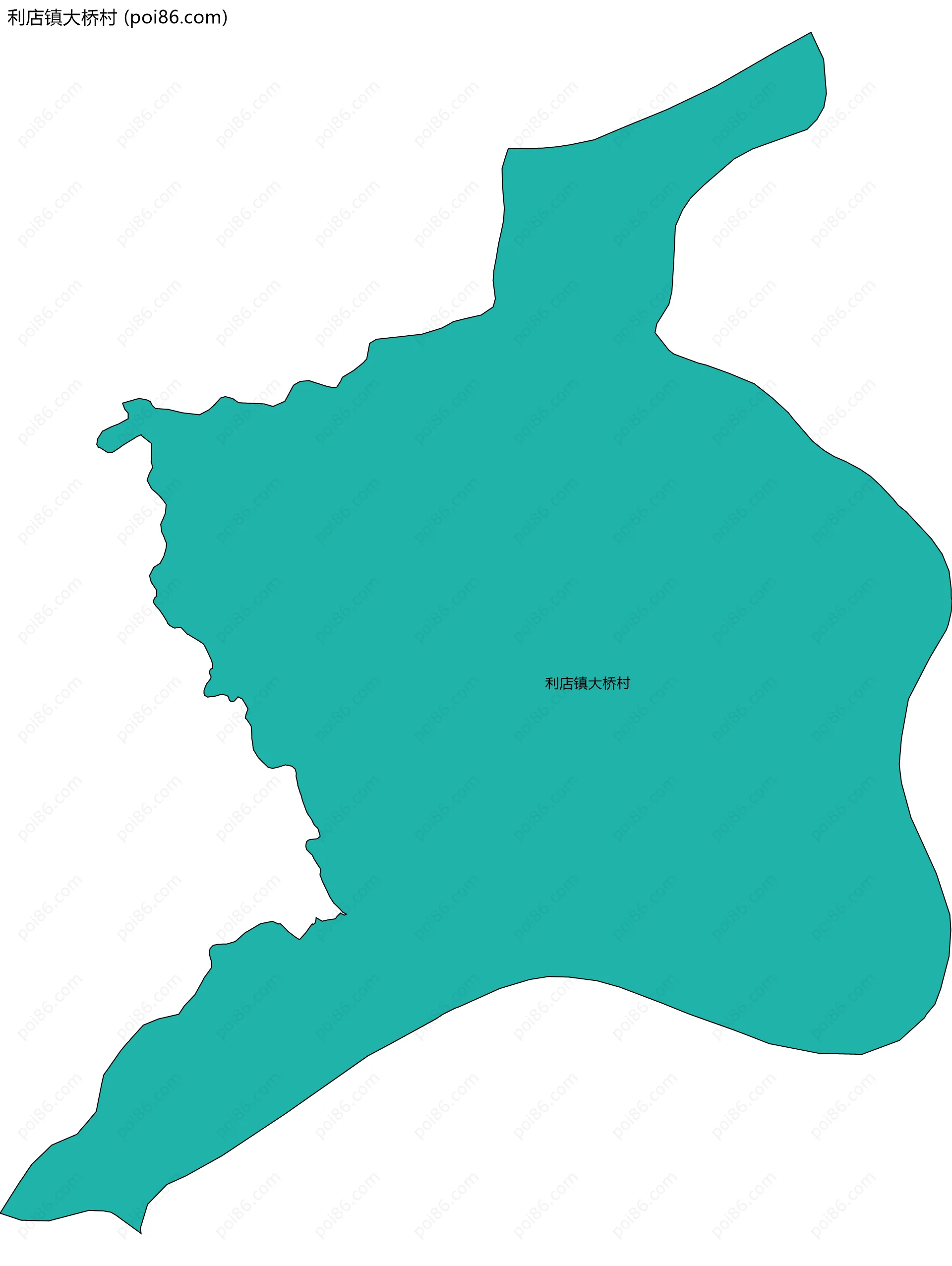 利店镇大桥村边界地图