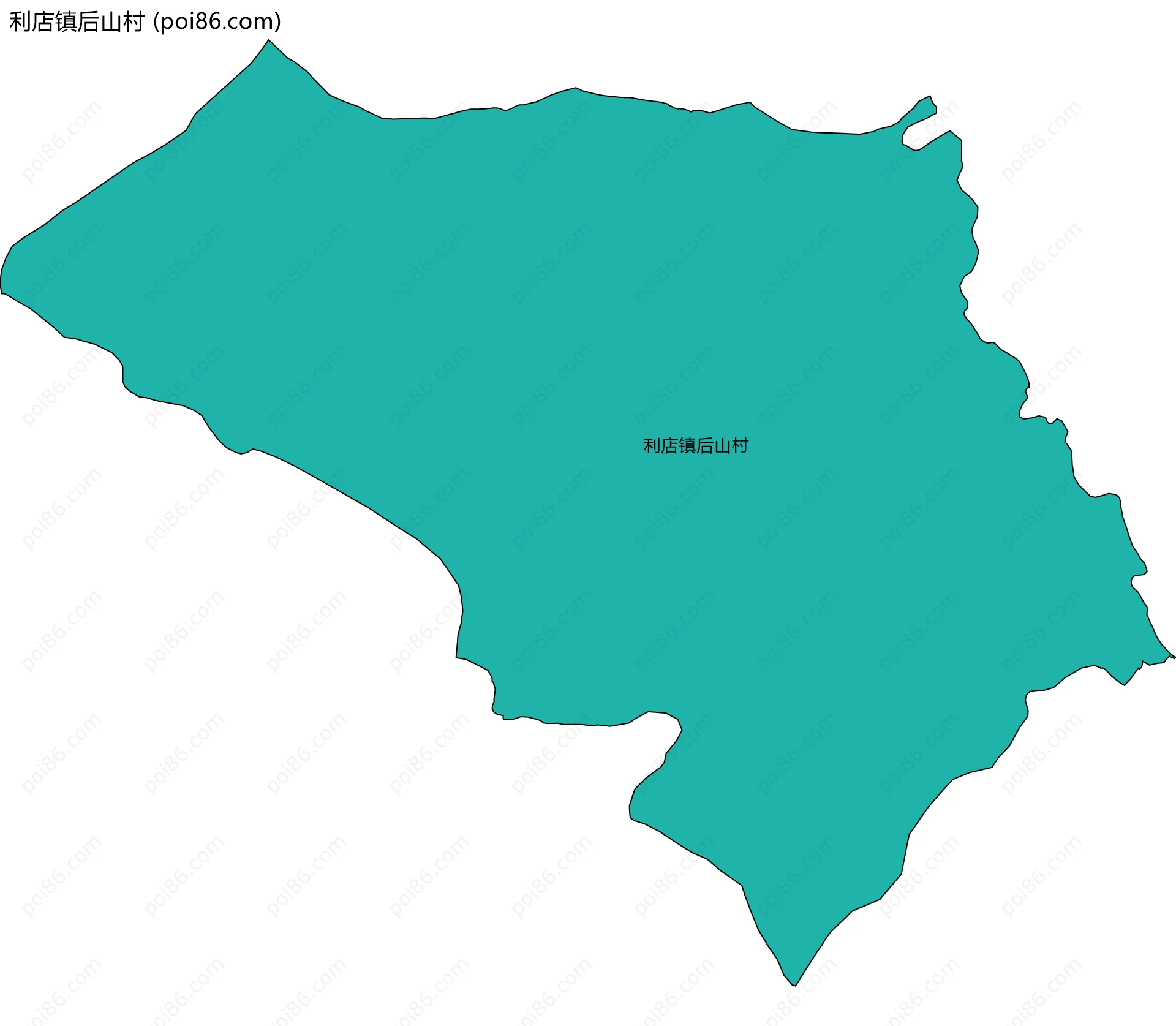 利店镇后山村边界地图