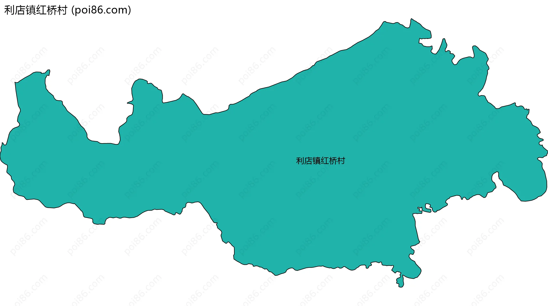 利店镇红桥村边界地图