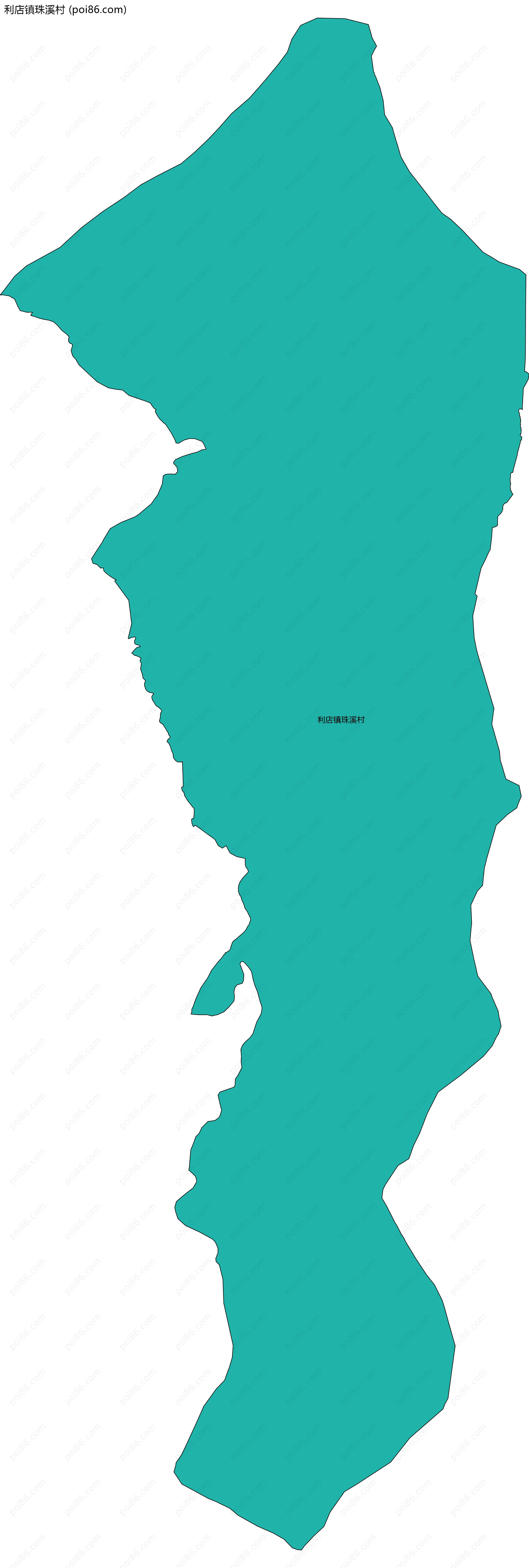利店镇珠溪村边界地图