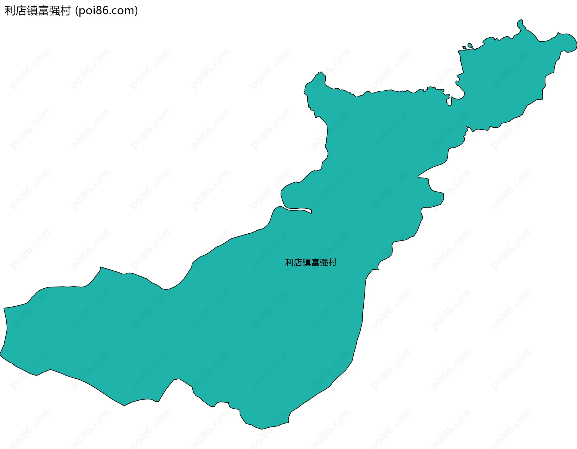 利店镇富强村边界地图
