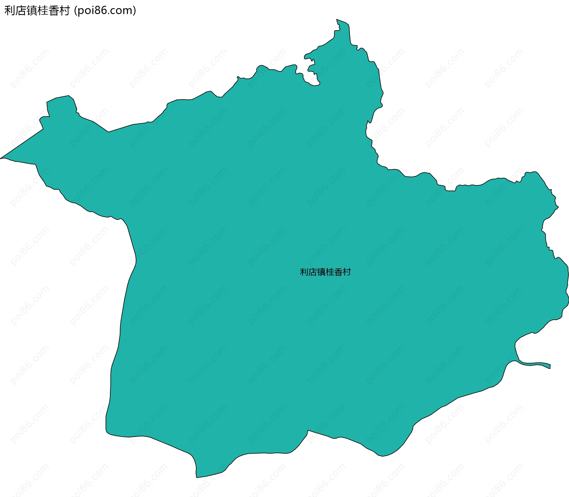 利店镇桂香村边界地图