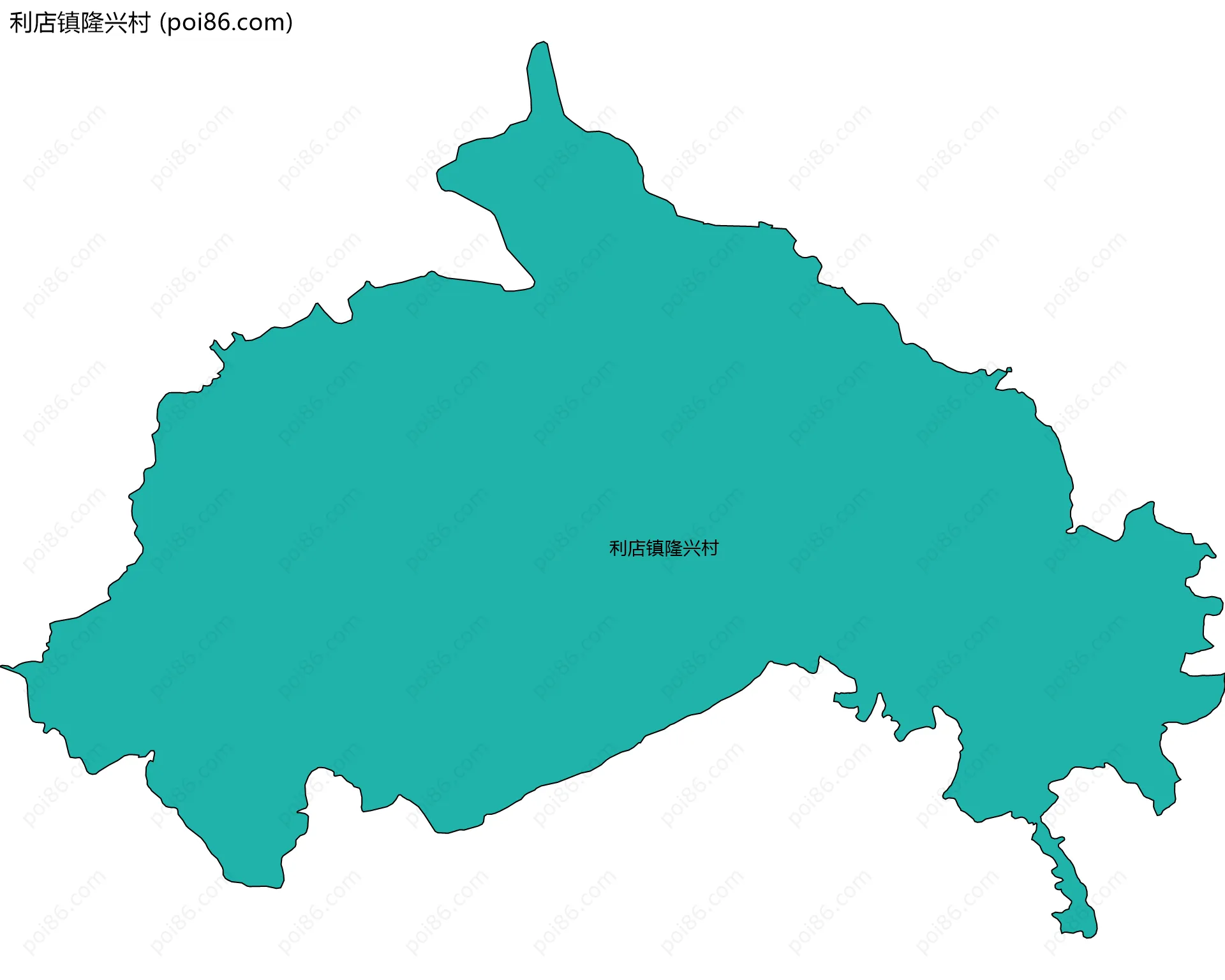 利店镇隆兴村边界地图