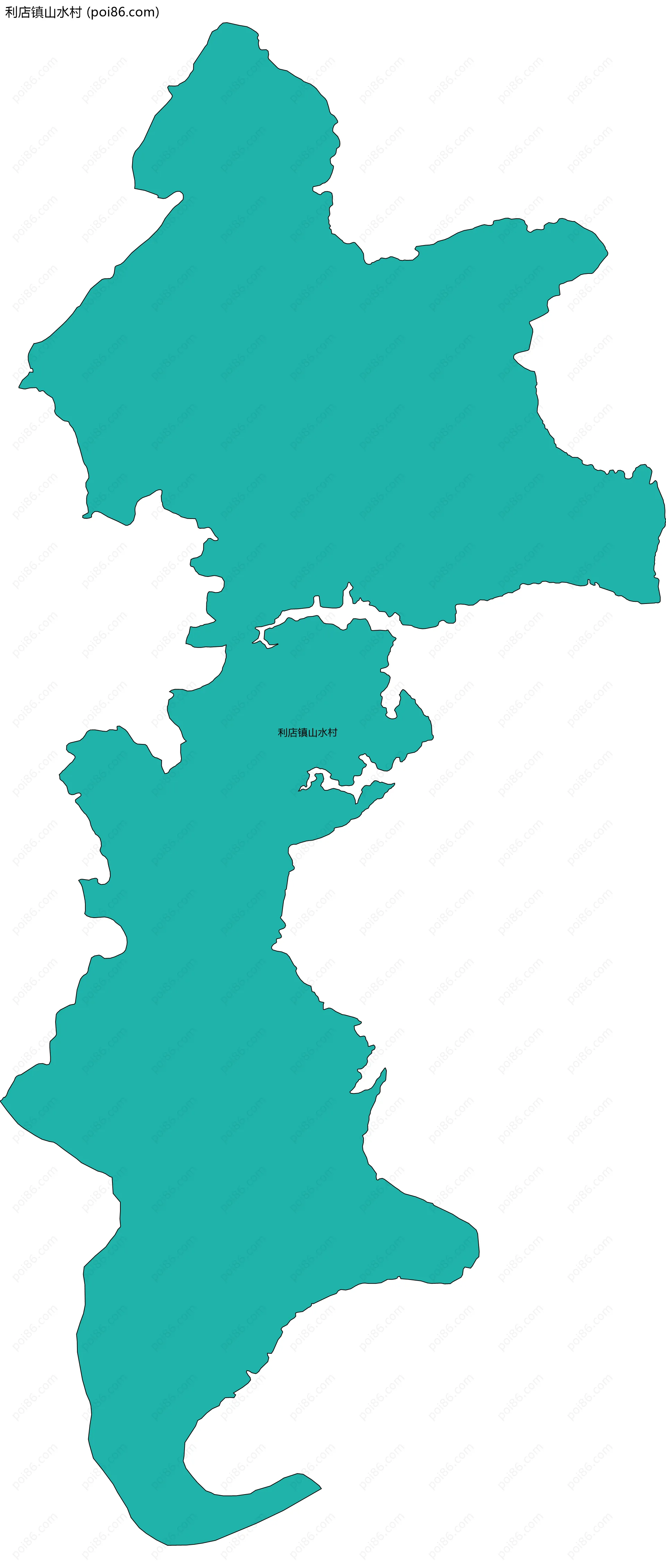 利店镇山水村边界地图
