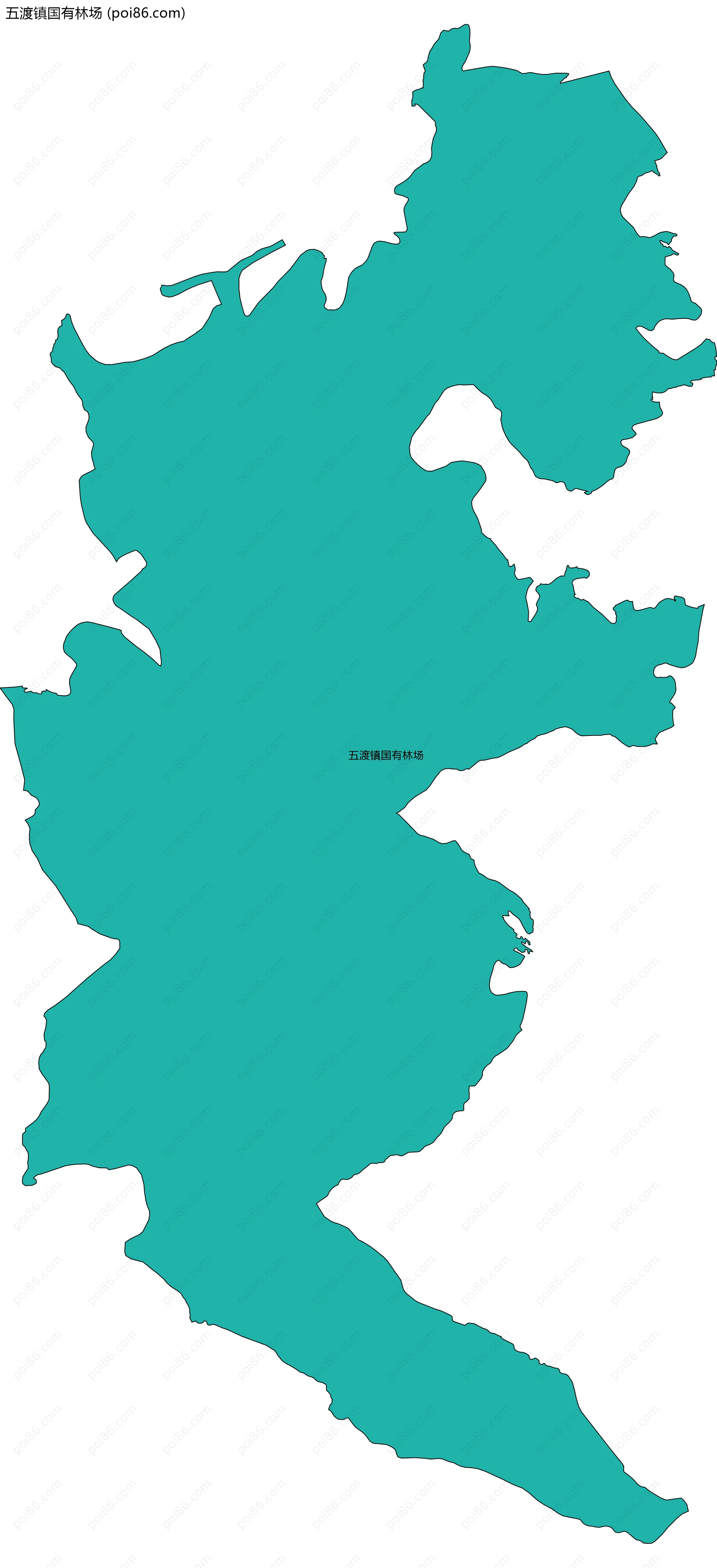 五渡镇国有林场边界地图