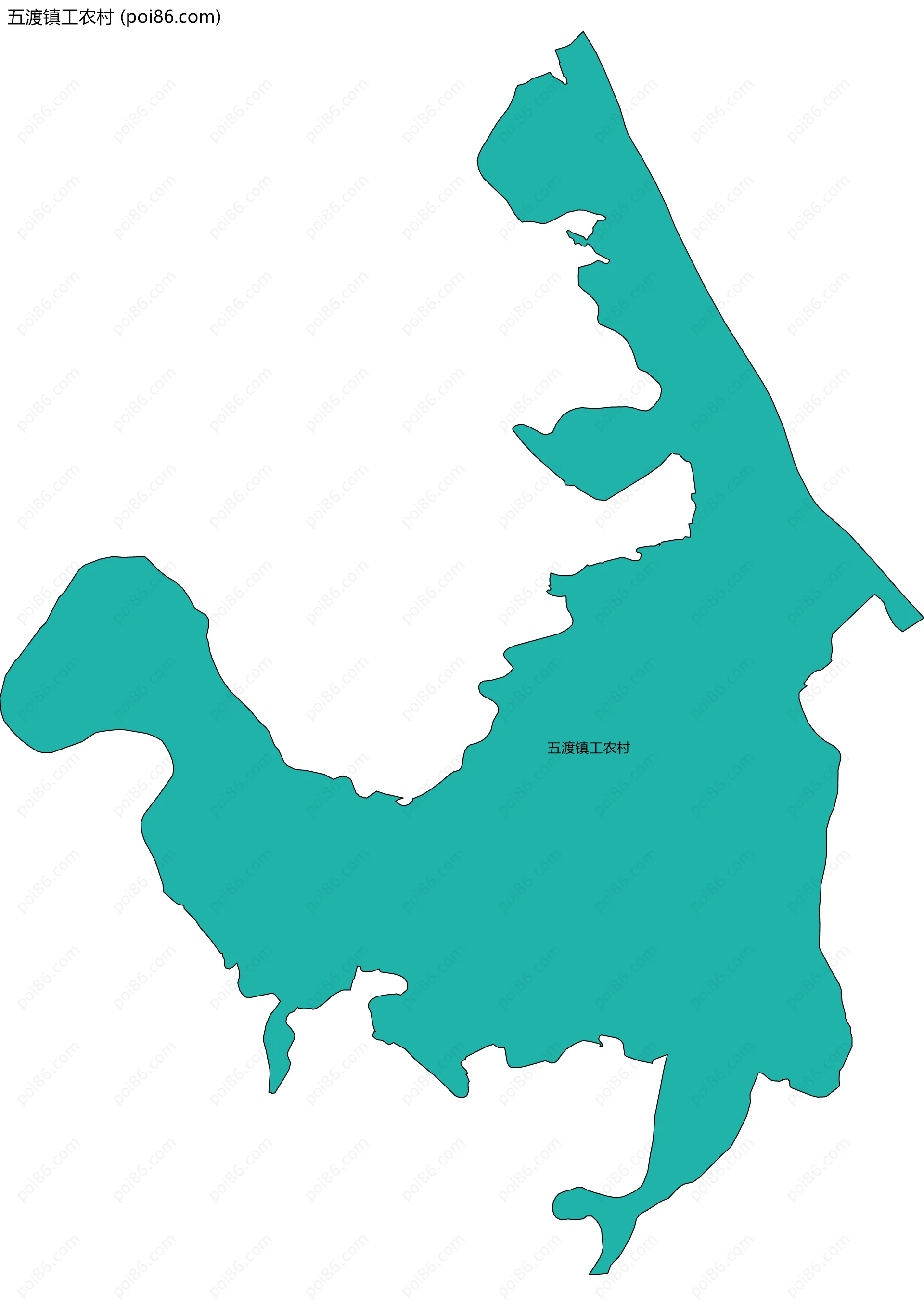 五渡镇工农村边界地图