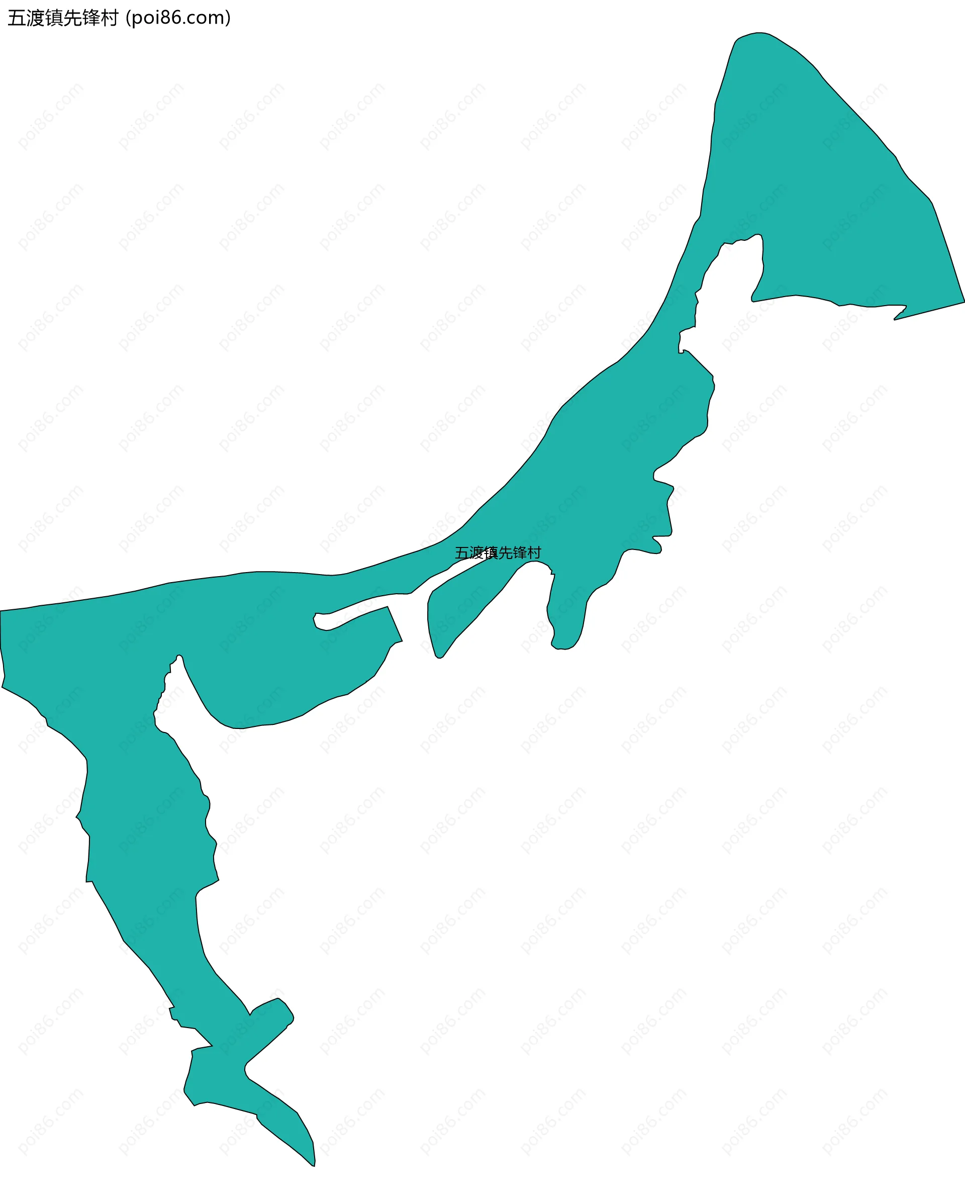 五渡镇先锋村边界地图