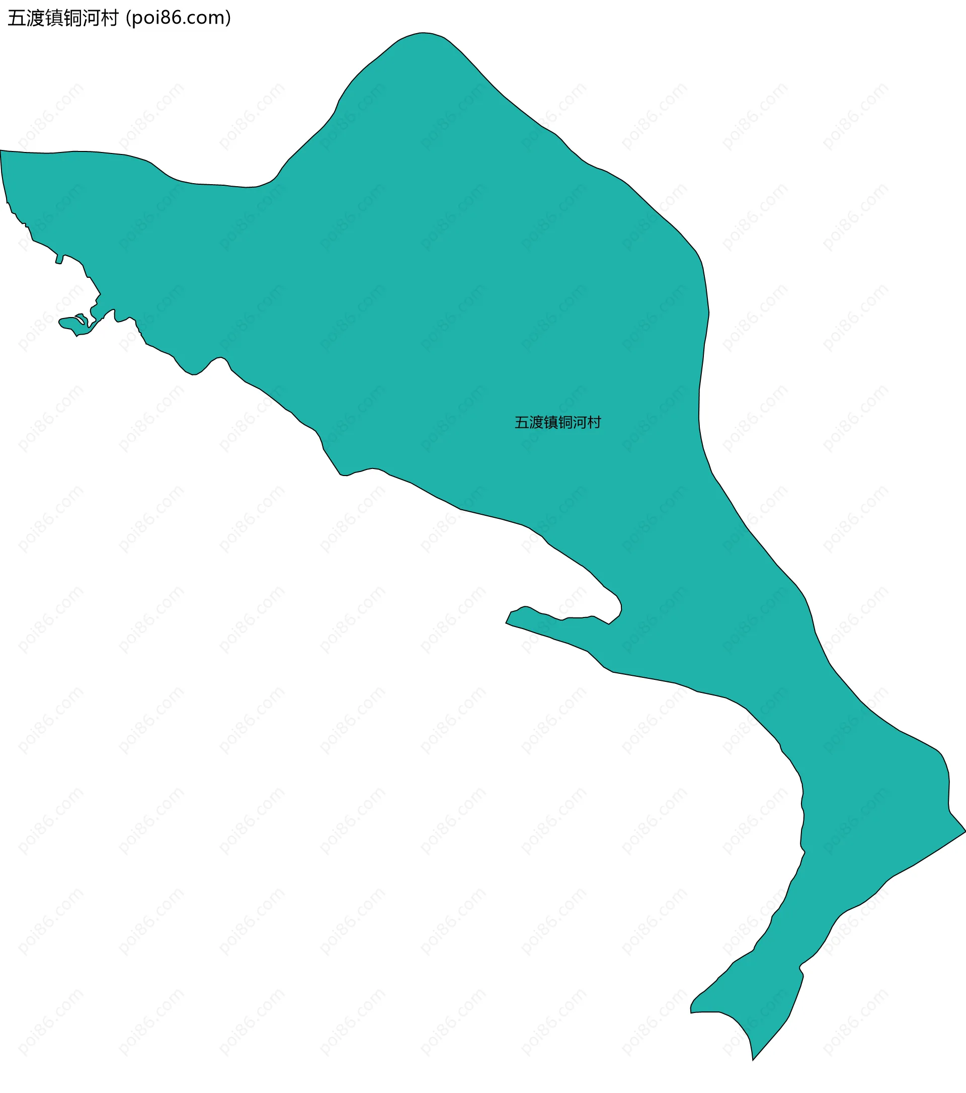 五渡镇铜河村边界地图
