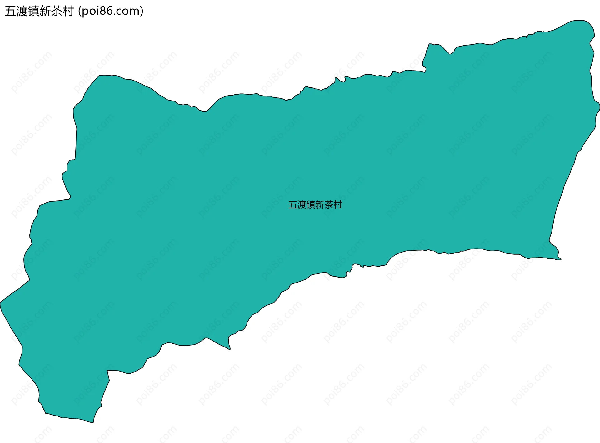 五渡镇新茶村边界地图