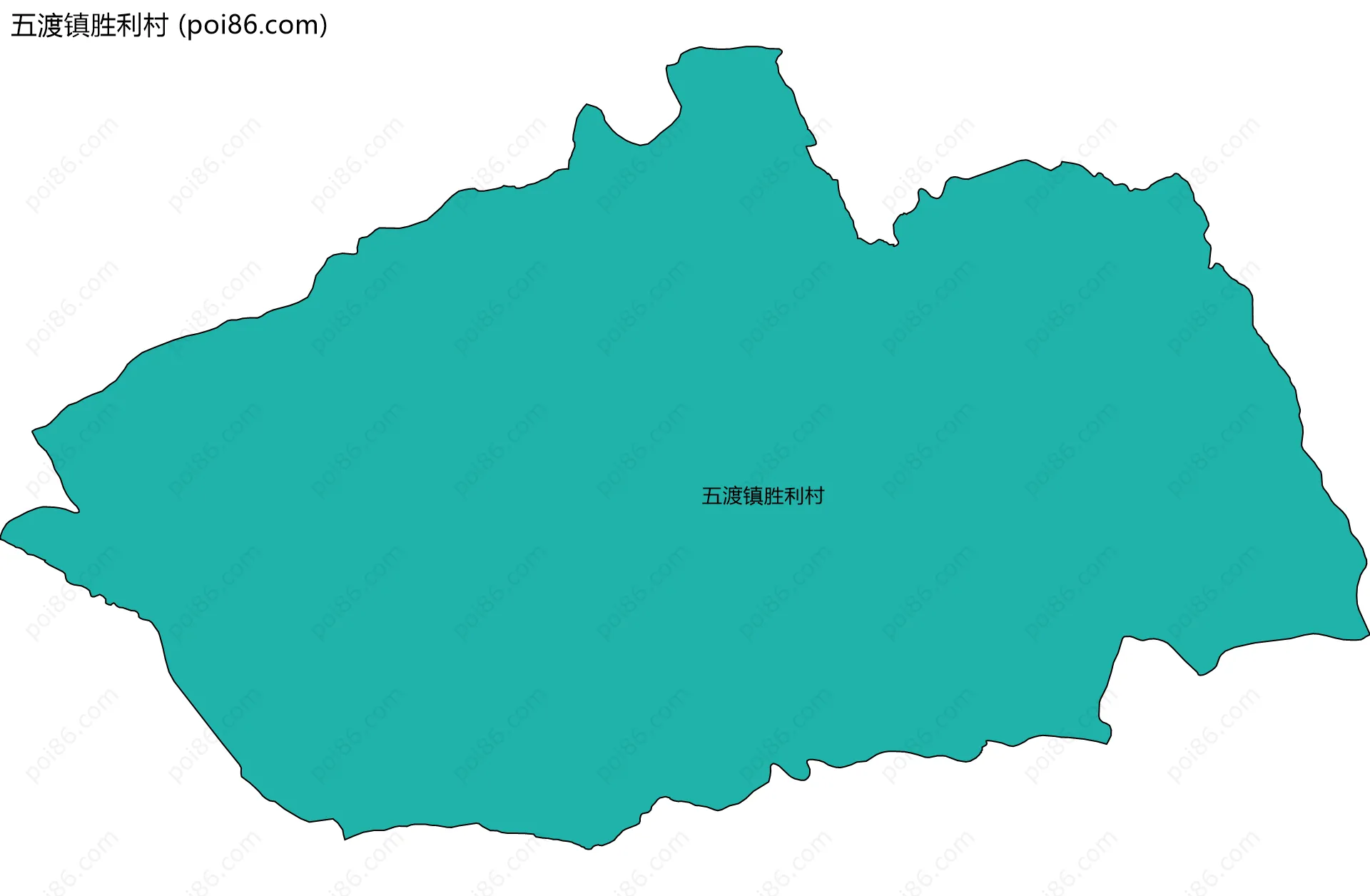 五渡镇胜利村边界地图