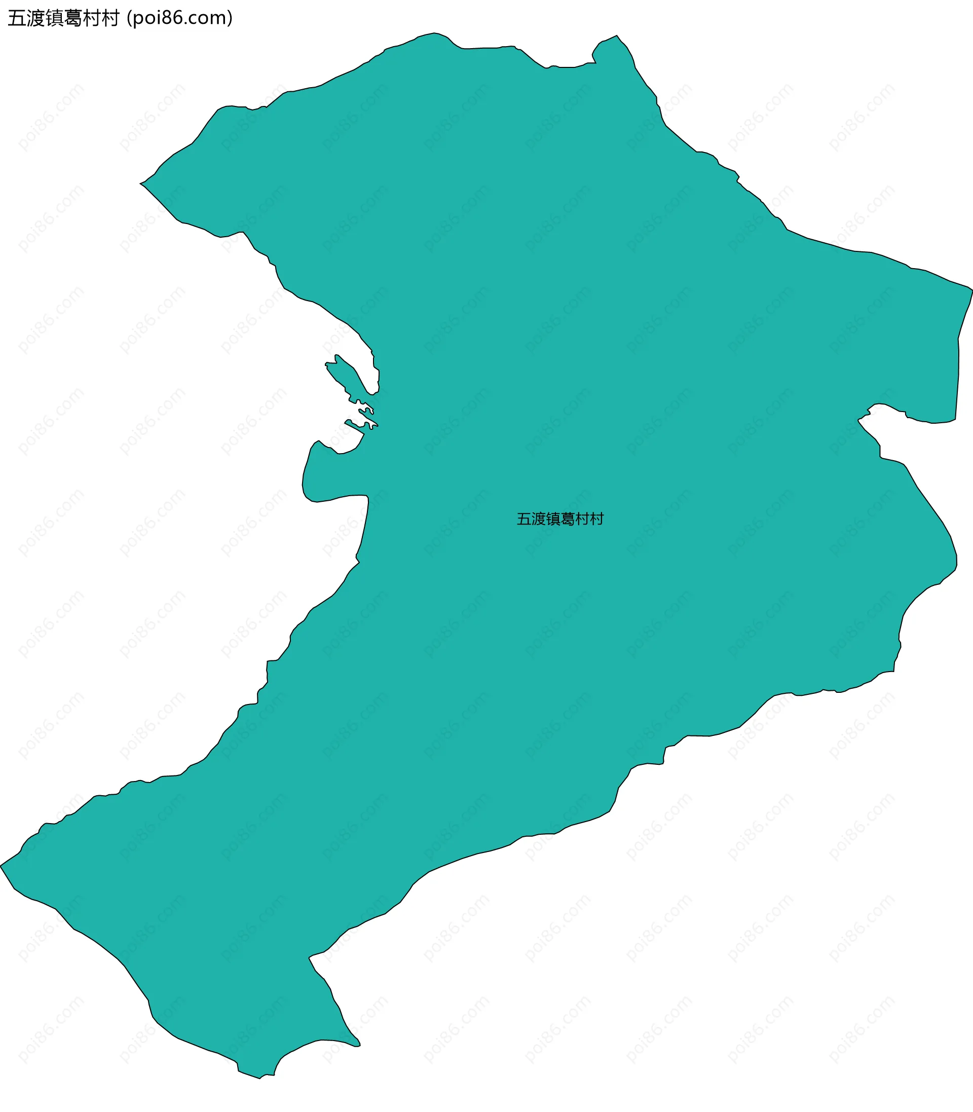 五渡镇葛村村边界地图