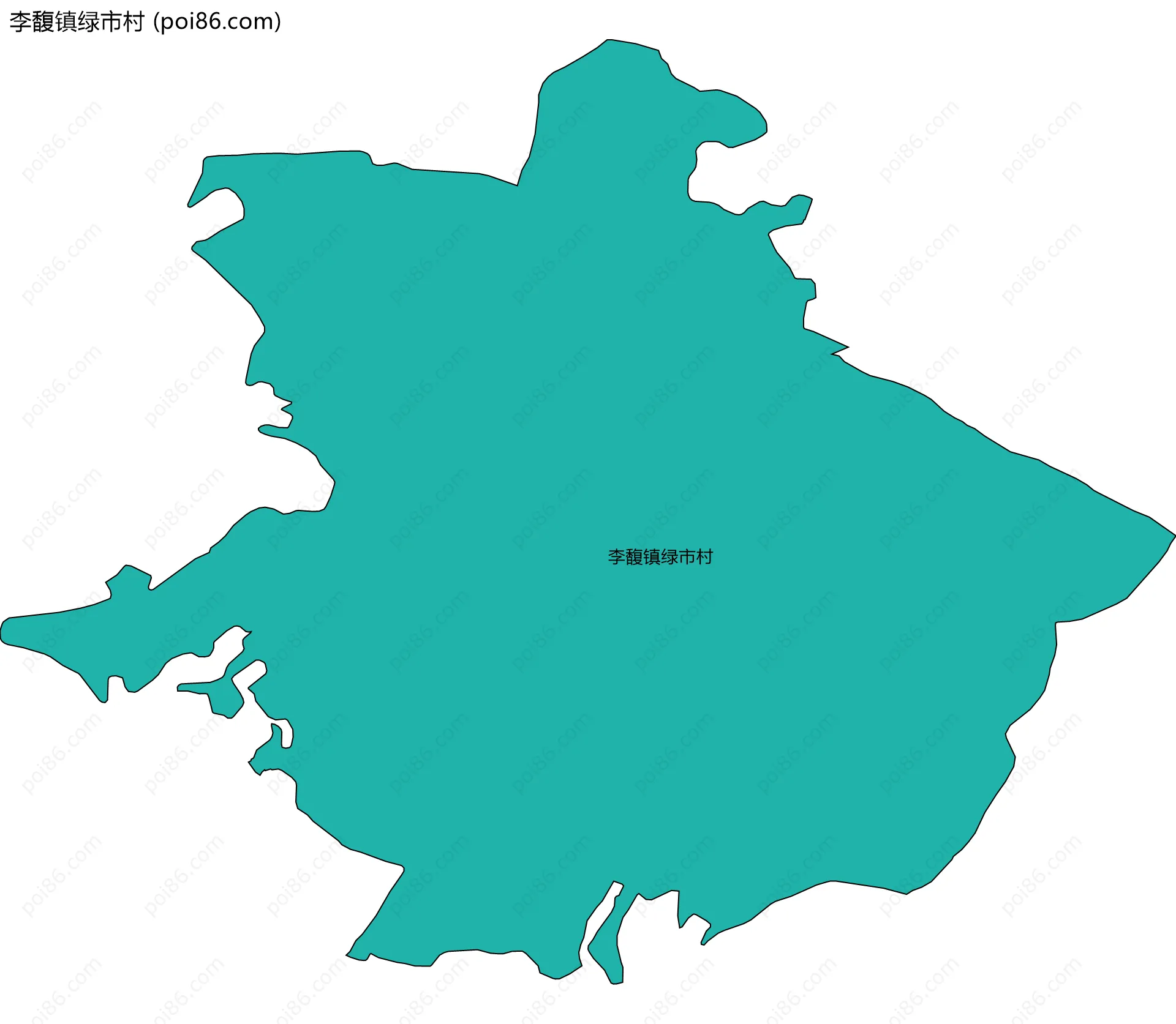 李馥镇绿市村边界地图