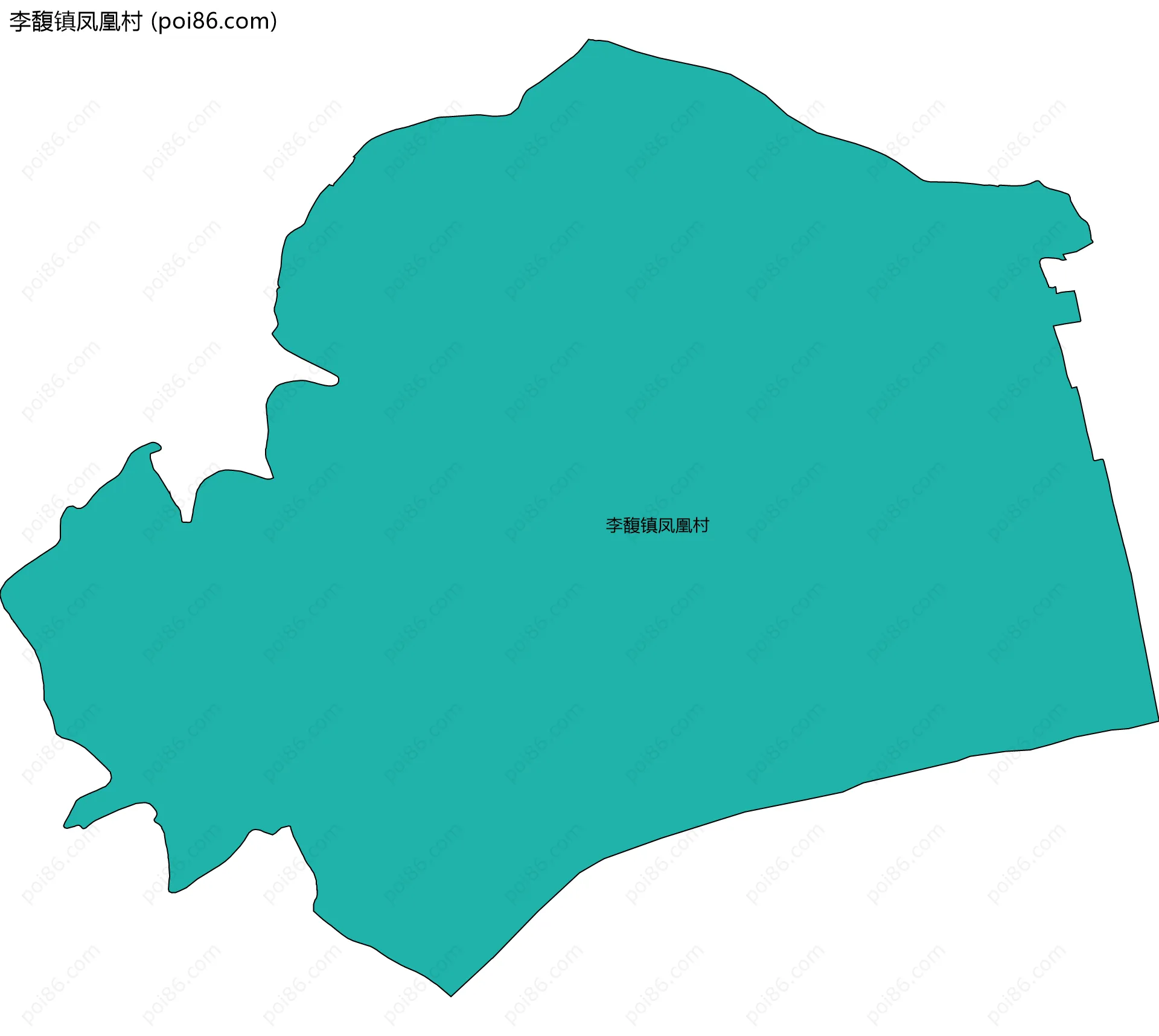 李馥镇凤凰村边界地图