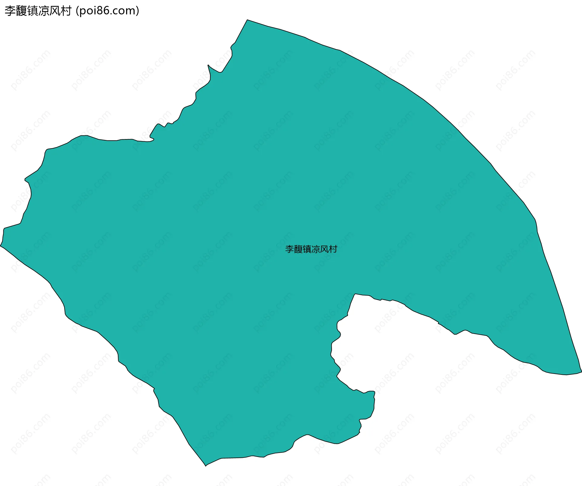 李馥镇凉风村边界地图