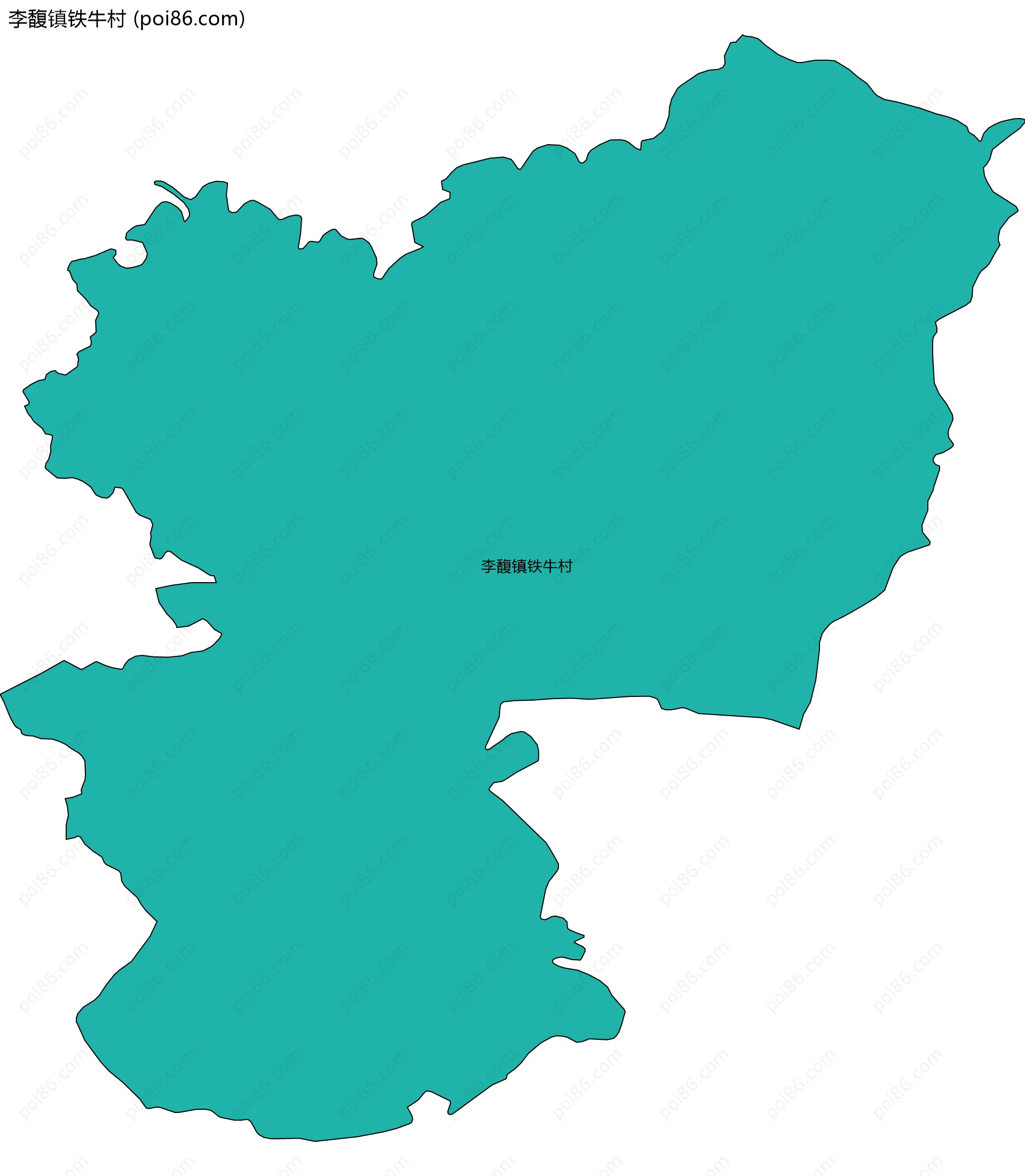 李馥镇铁牛村边界地图