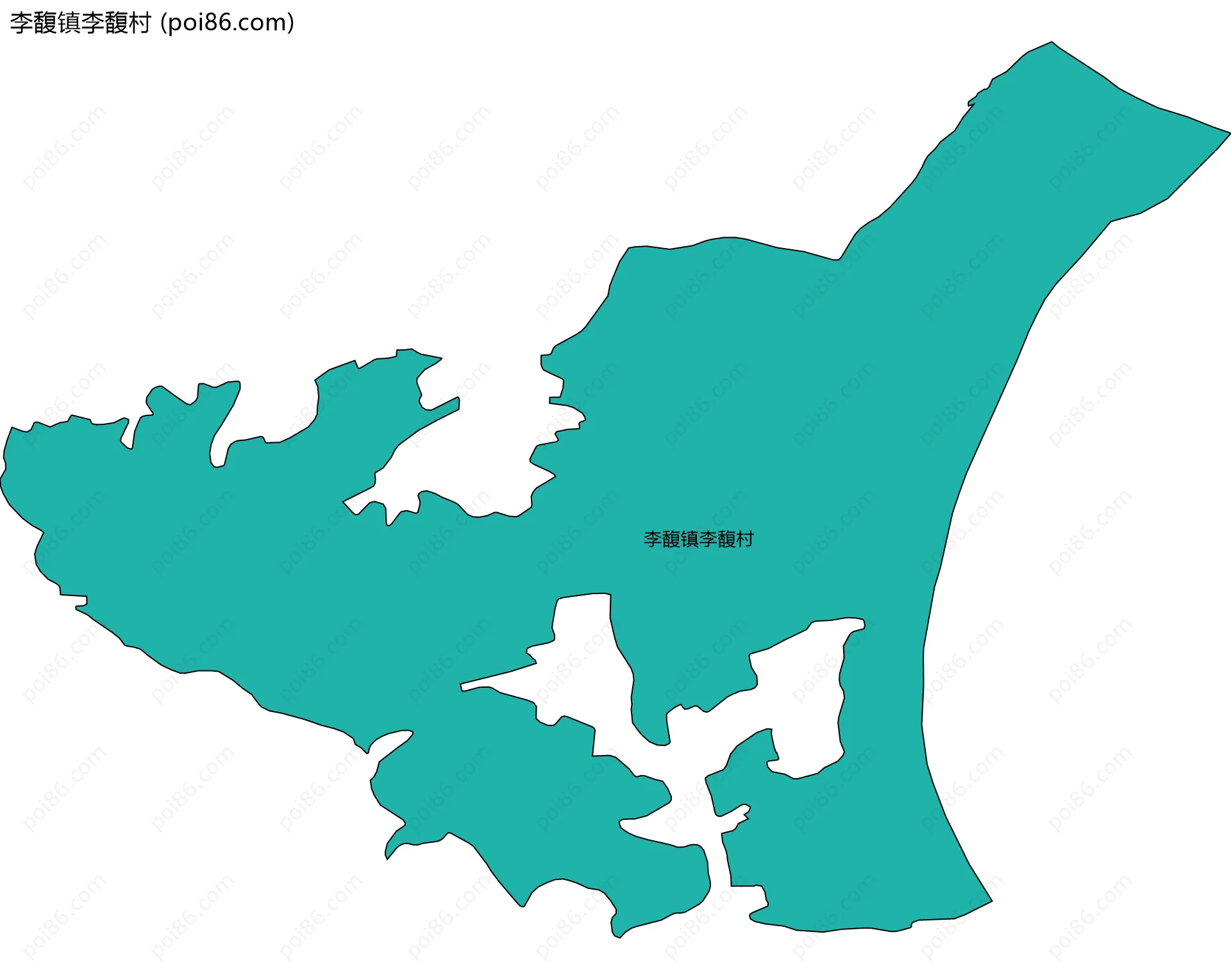 李馥镇李馥村边界地图