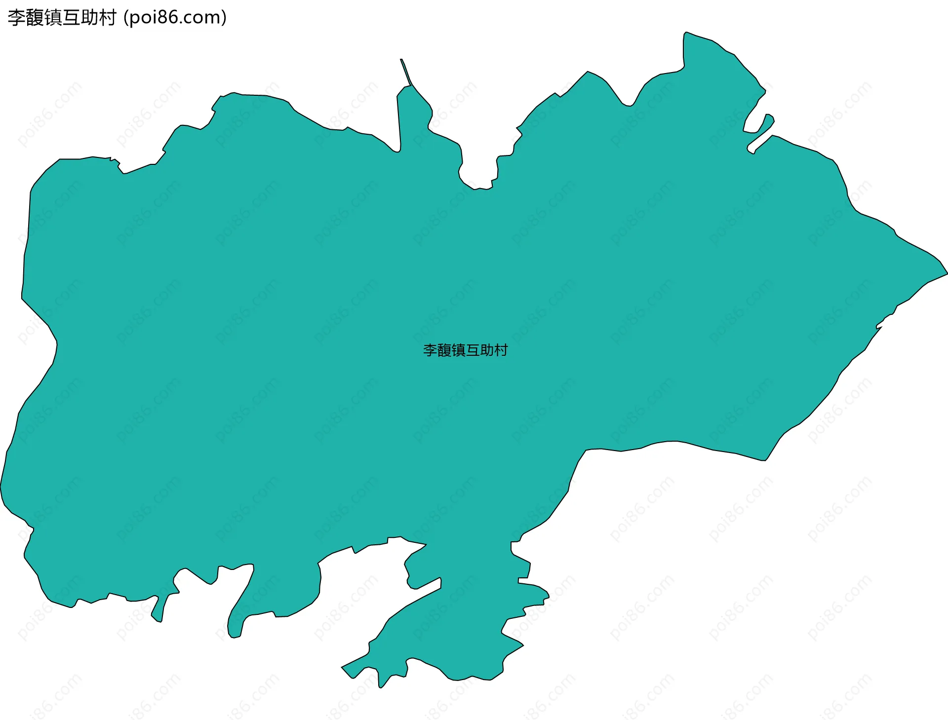 李馥镇互助村边界地图