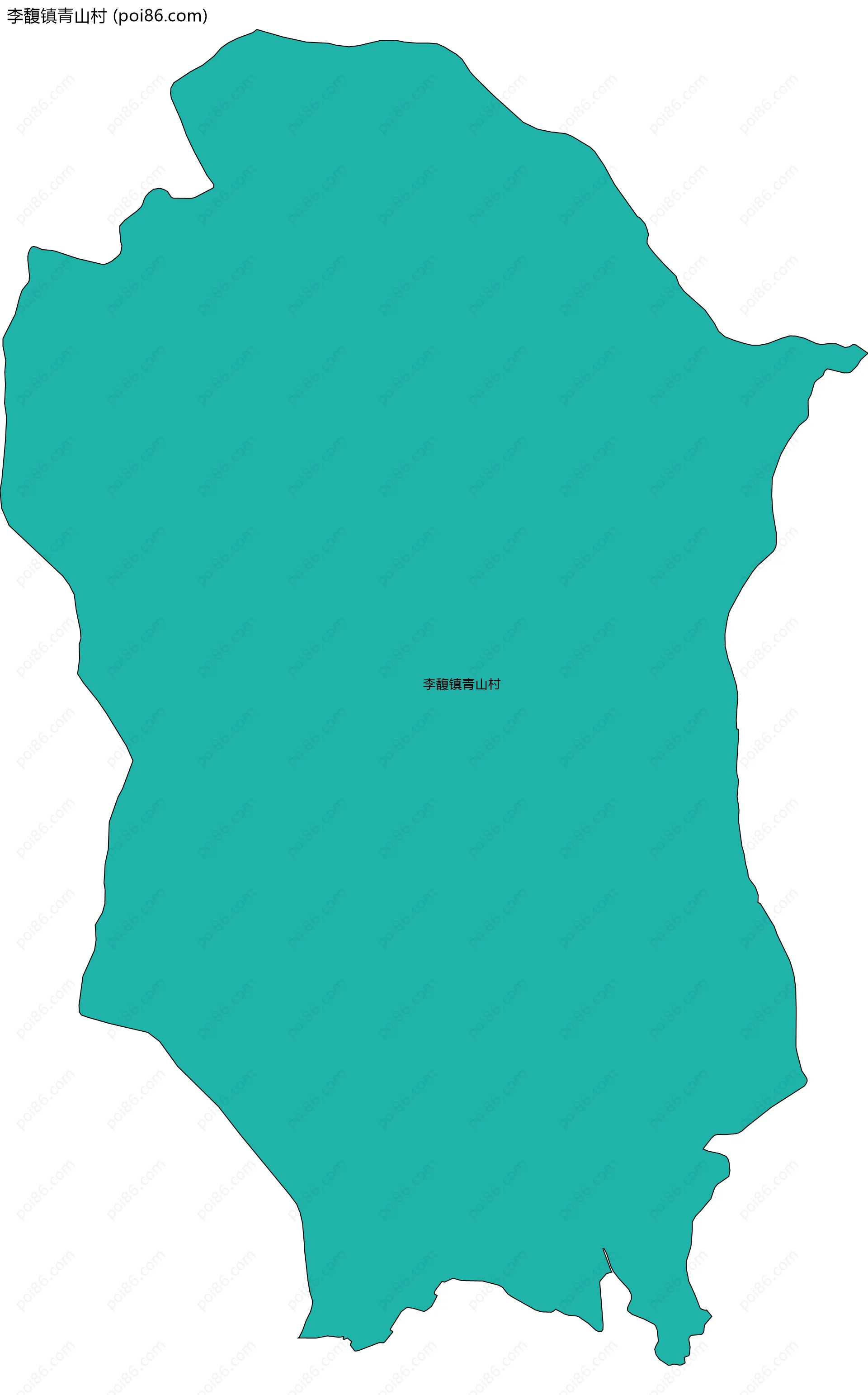 李馥镇青山村边界地图