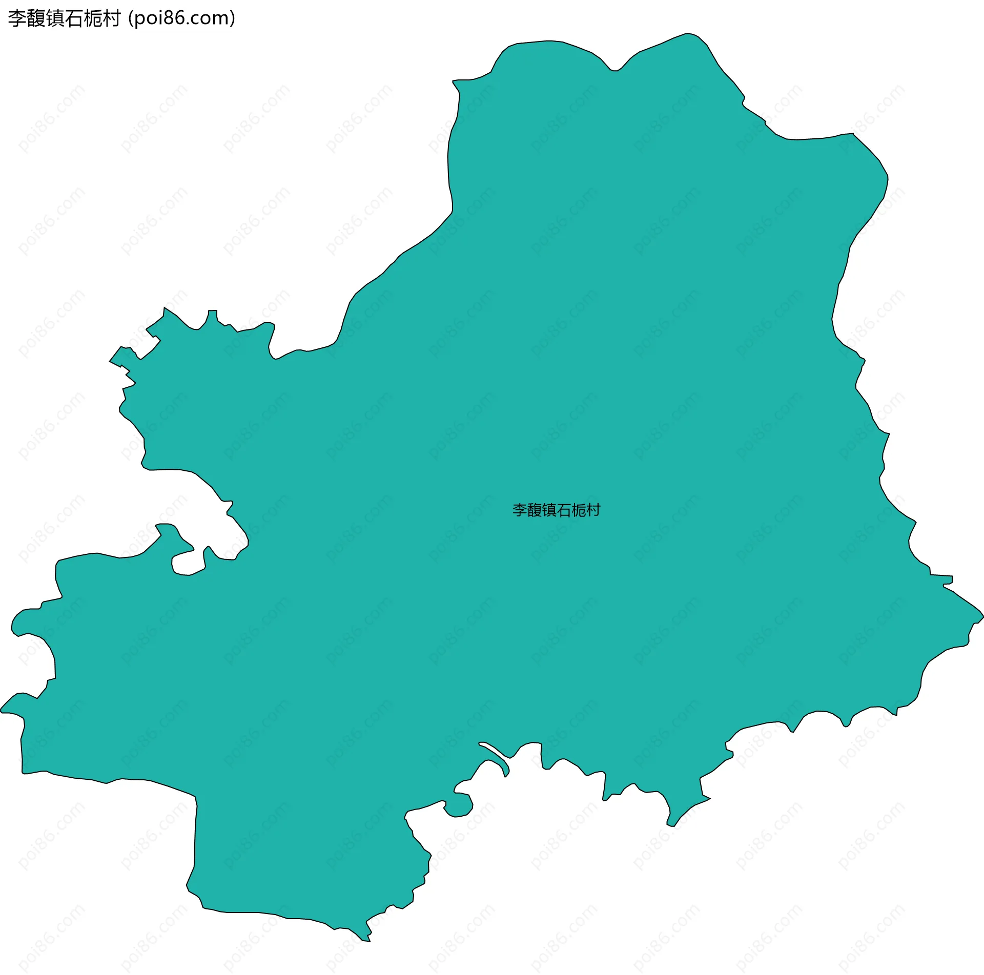 李馥镇石栀村边界地图