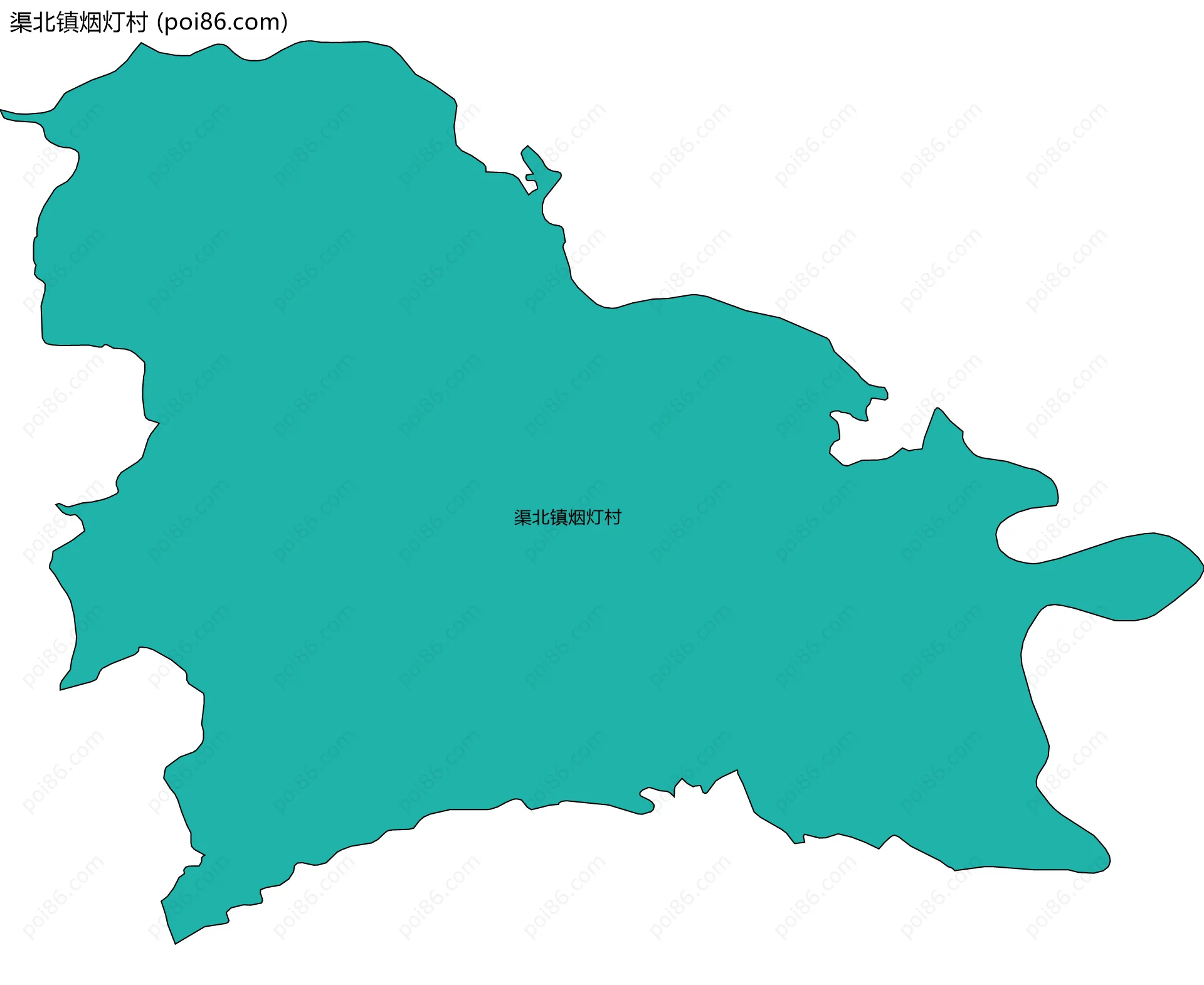 渠北镇烟灯村边界地图