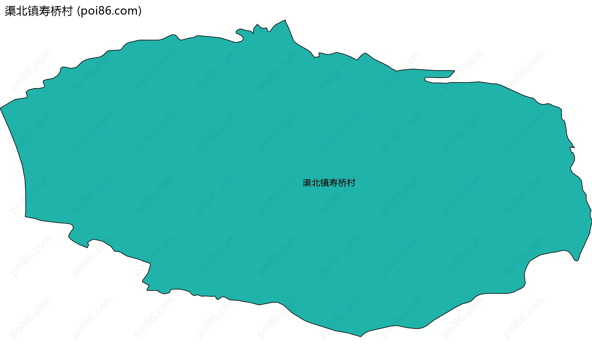 渠北镇寿桥村边界地图