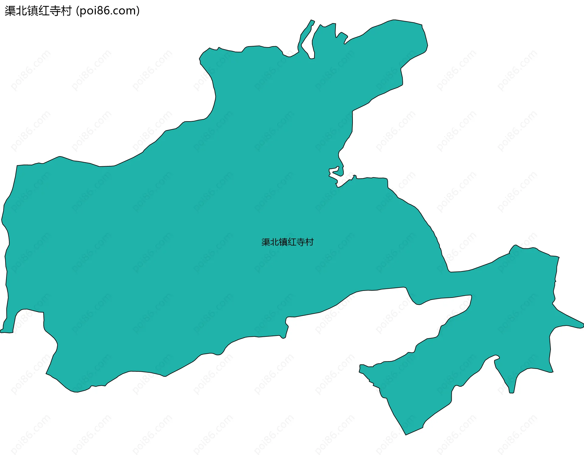 渠北镇红寺村边界地图