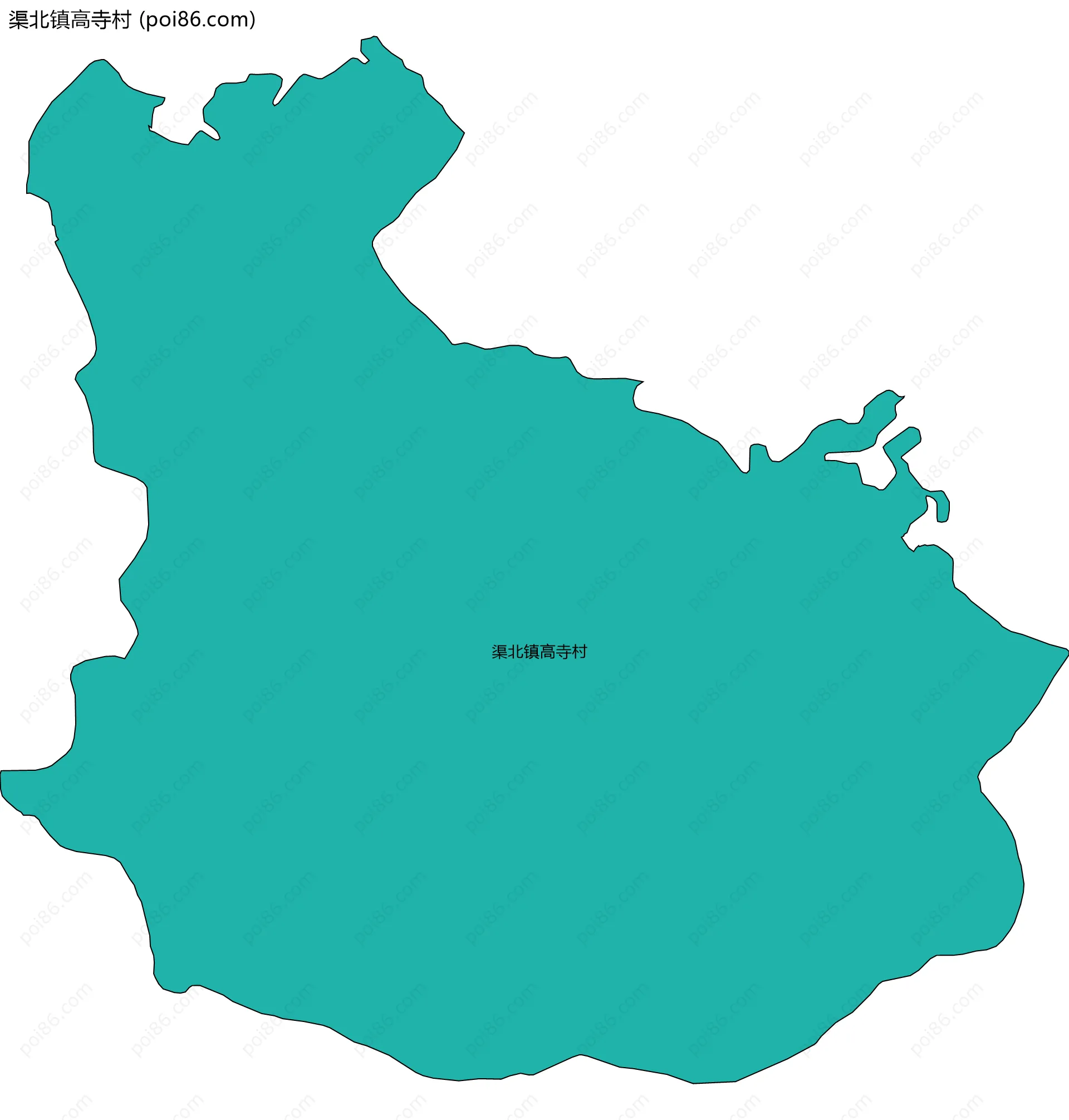 渠北镇高寺村边界地图